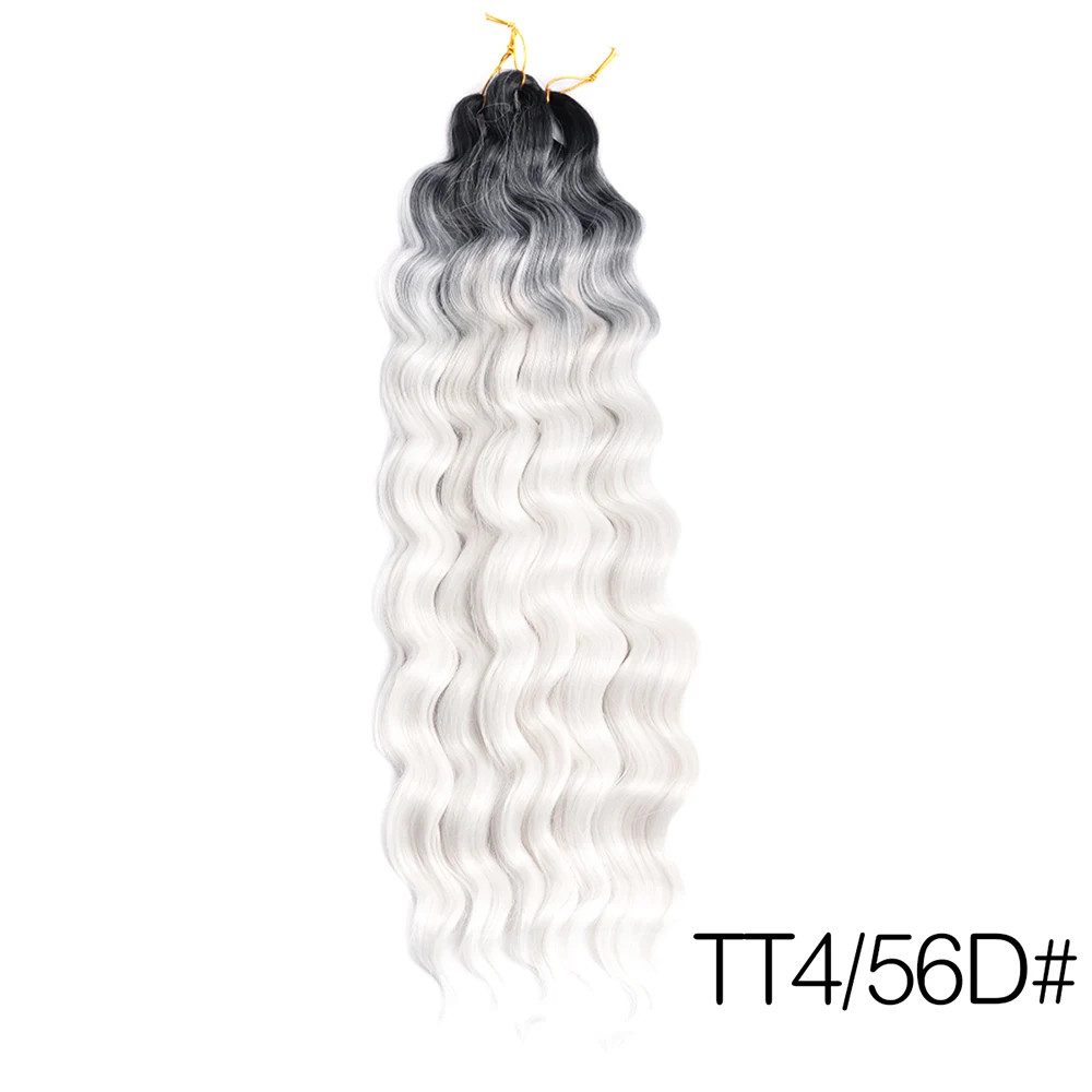 24 Inch Ombre Synthetic Anna Curl Water Wave Twist Crochet Hair Afro Loose Deep