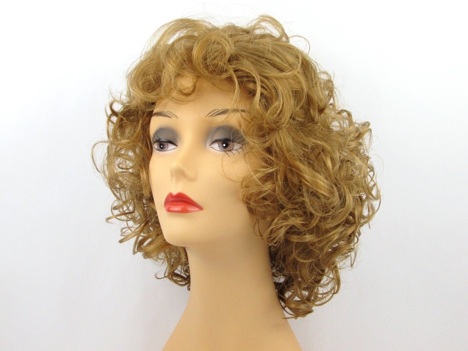 50S 60S WOMENS SHORT BIG BOUNCY CURLS CURLY HAIR WIG BANGS SABRINA GOLDEN GIRLS