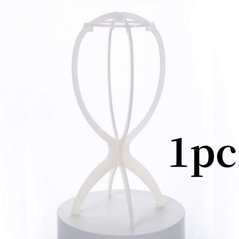 Durable Portable Plastic Wig Stand Easy Assembly Wig Cap Holder for Home Salon