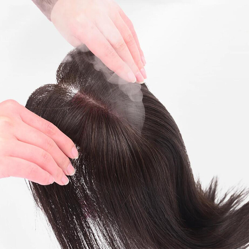 THICK Hair Toppers MONO Top Pieces Toupee LACE 100% Remy Human Hair Blonde Bangs