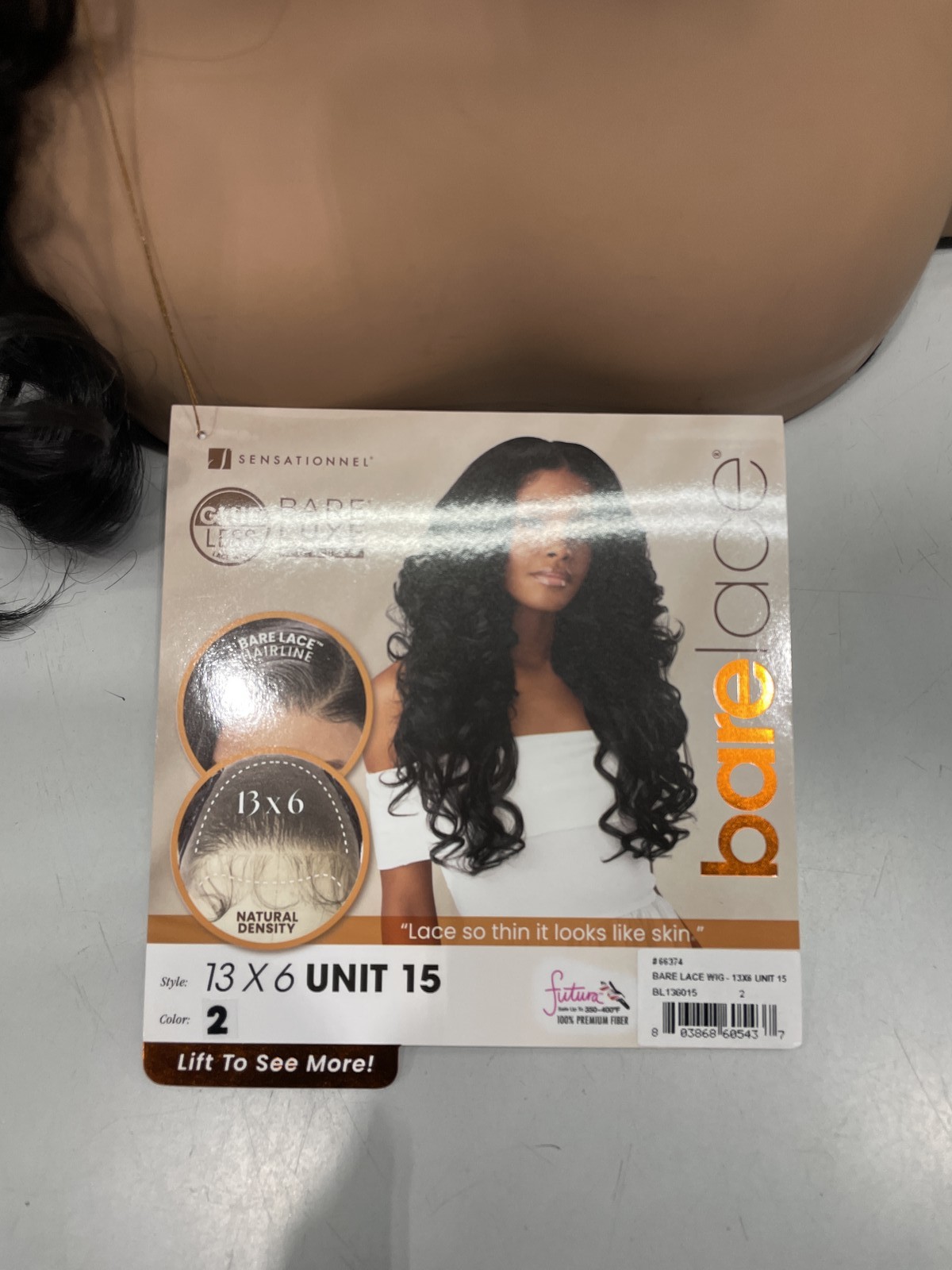 Sensationnel Unit 15 Black Bare Lace Synthetic 13×6 Lace Front Wig, 26″