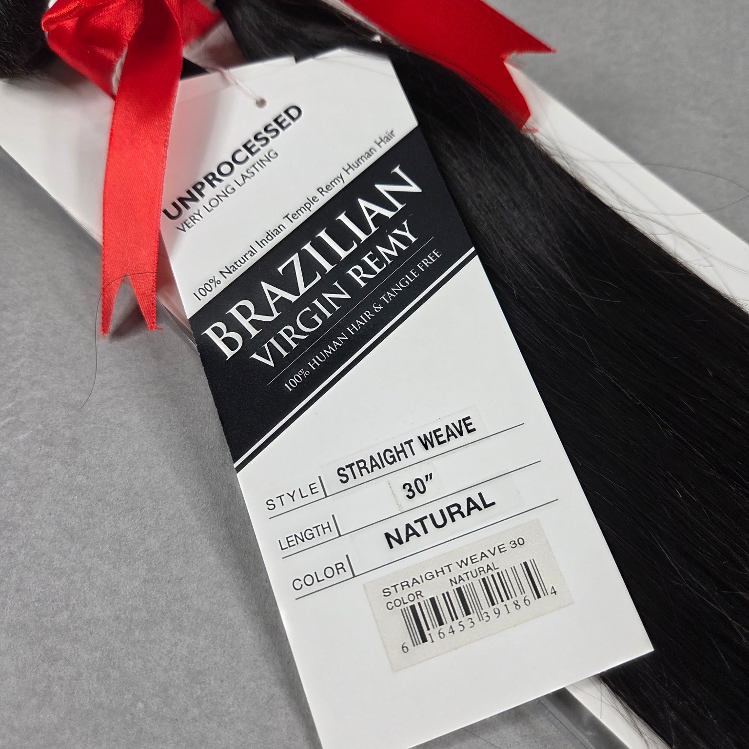 Queen Hair Brazilian Virgin Remy Hair Extensions 30″ Straight Natural Weave