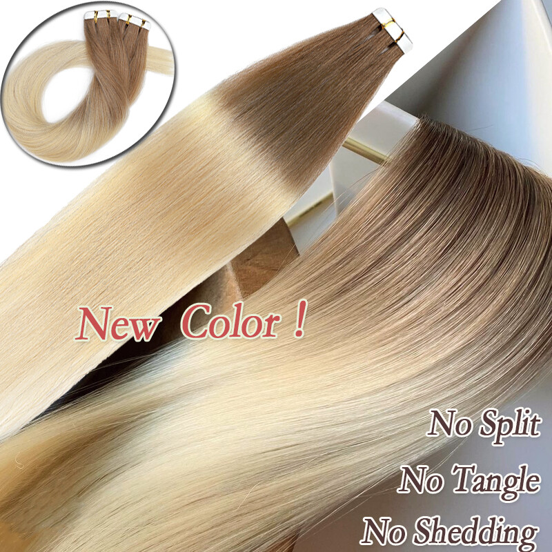 CLEARANCE Curly Wavy Tape in Real Remy Human Hair Extensions Skin Weft 10-40PCS