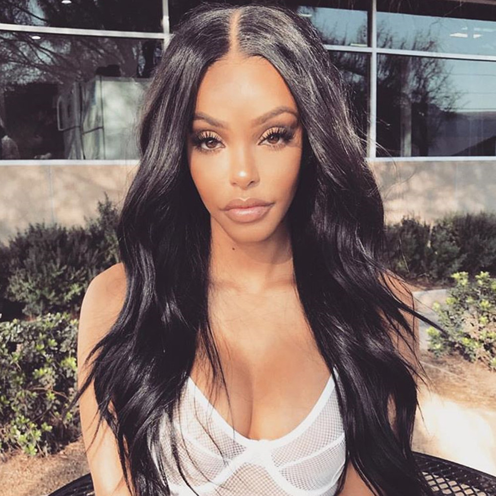 Glueless Lace Front Full Wig 360g 24″ Women Body Wave Wavy Wig With Baby Hair