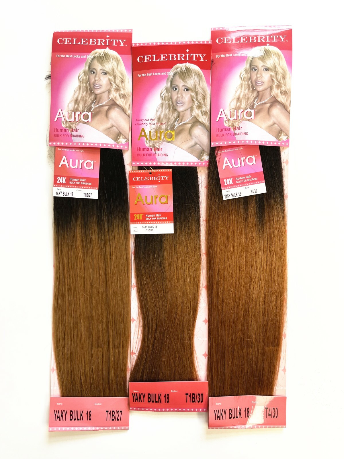 Blended Human Hair Yaki Bulk Straight for Braiding 16-20”(32 Colors)