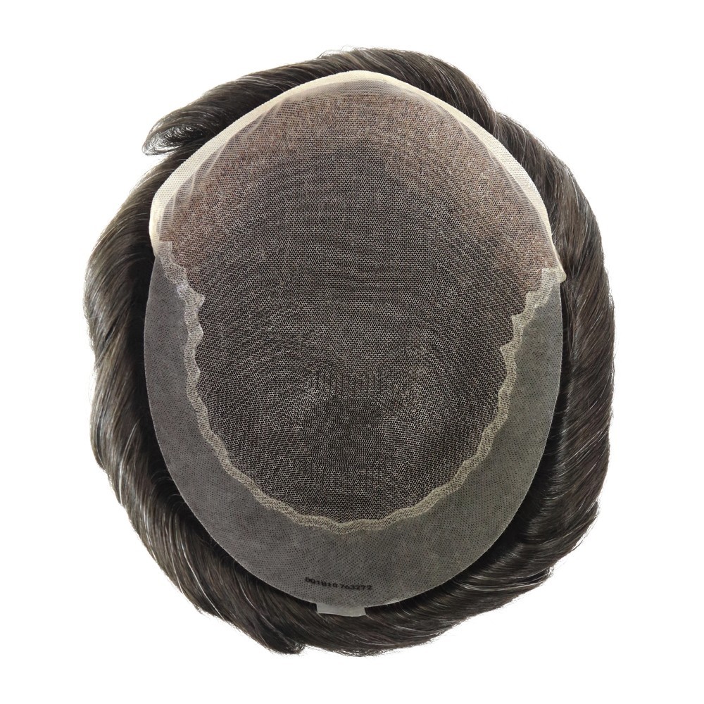 Toupee For Mens Human Hair Replecement System Lace Thin Skin Hairpiece Q6 8X10”