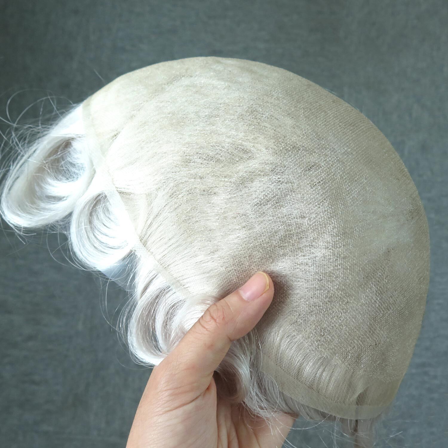 Men Hair pieces All Lace Toupee For Men Human Hair Replecement System White 60RY