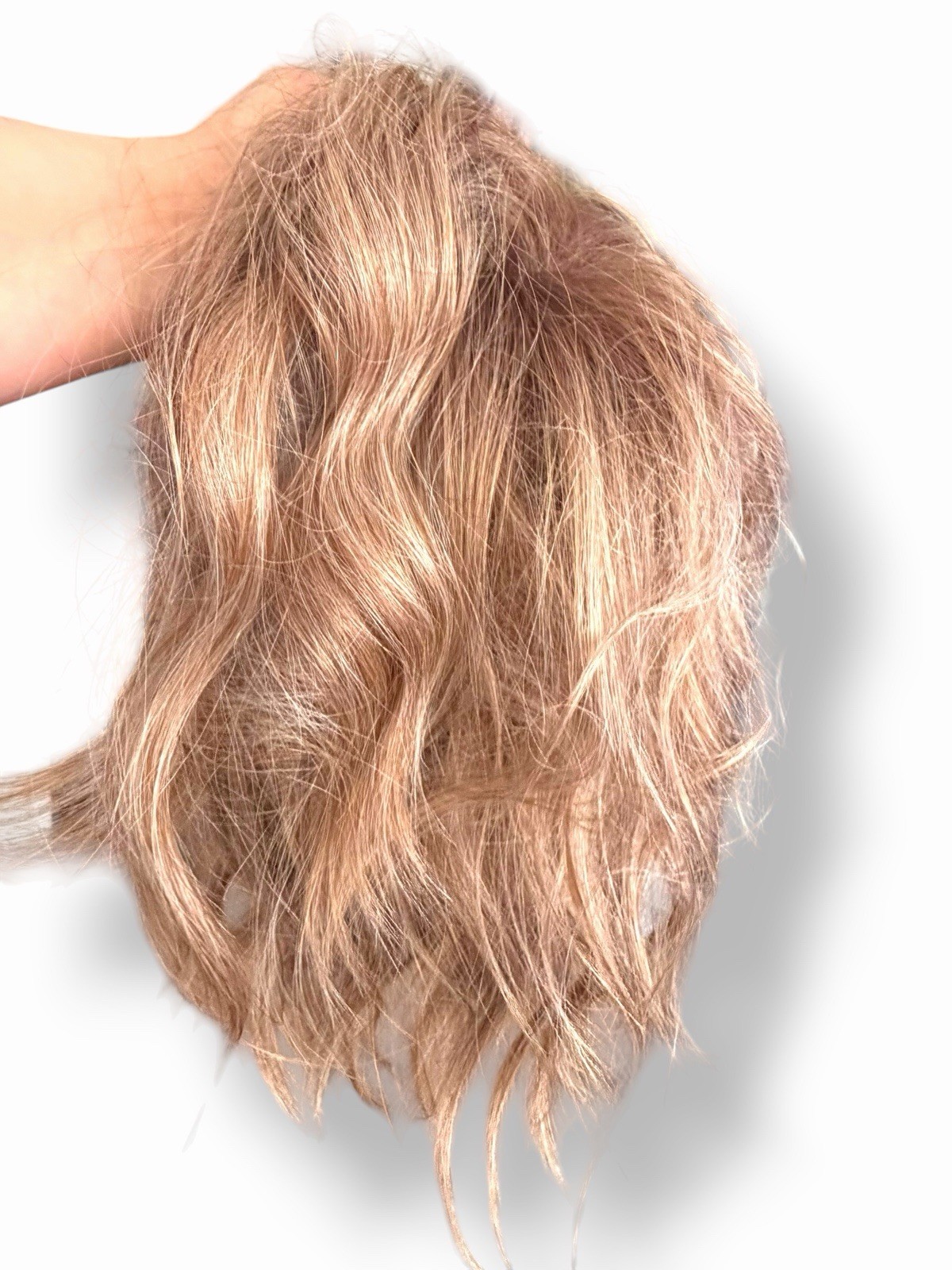 EllaRae Janie Wig Blonde Wavy Bob Lace Front Partial Mono Heat Friendly