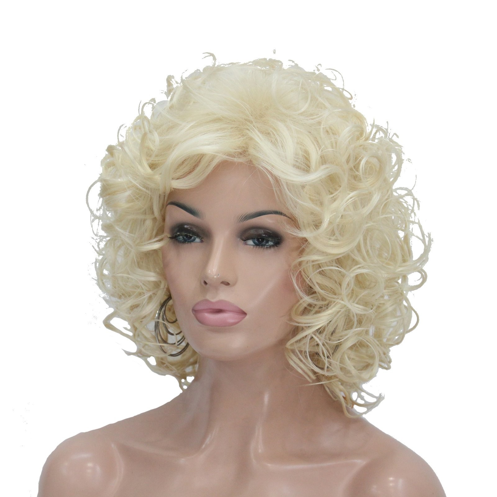 Lydell Short Soft Super Curly Layered Natural Movement Synthetic Wigs 613 Blonde