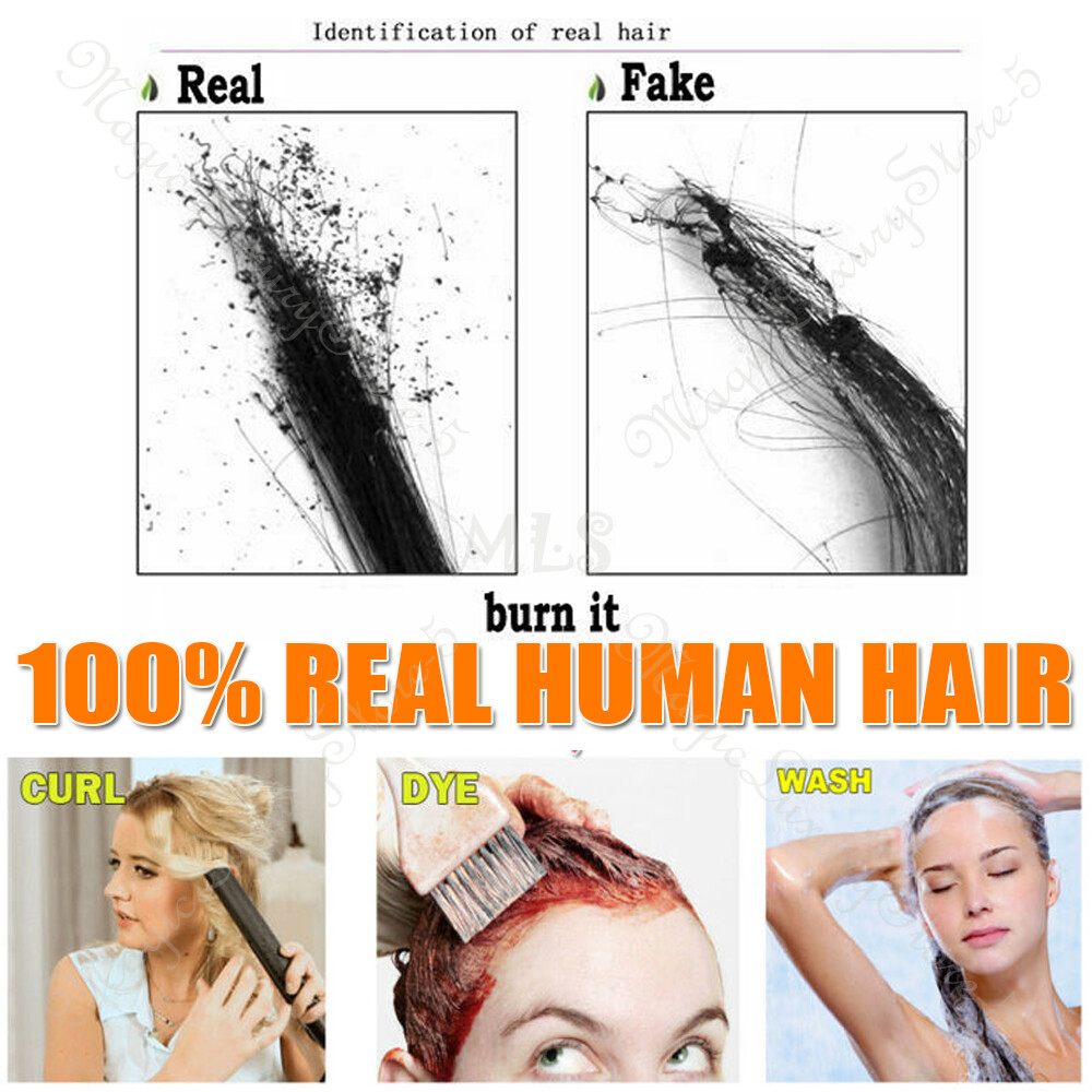 Body Wave Clip In Full Head Double Weft Remy Human Hair Extensions Thick Colored