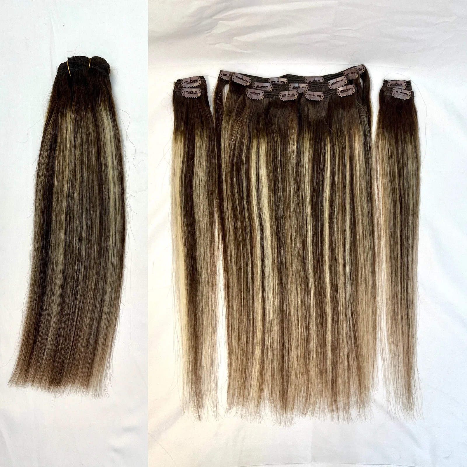 VIP Clip Extensions / Silky Straight 18″ (140 g) – ClipeX System