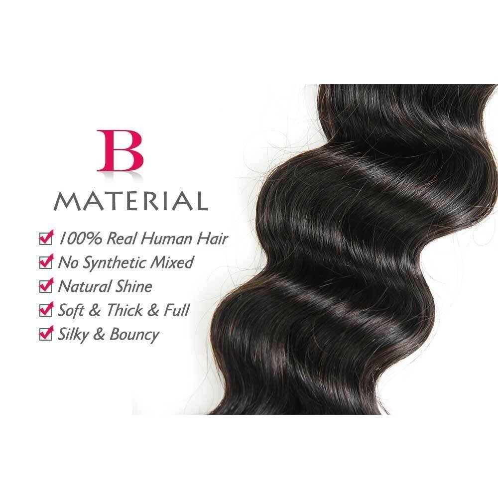 10A Mink Loose Wave Brazilian Virgin Remy Human Hair Extra Thick Natural Black