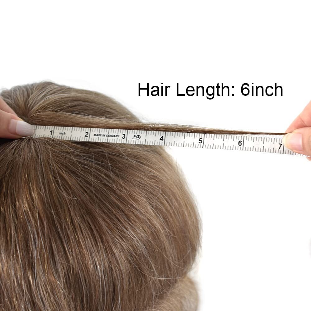 Full PU Mens Toupee Durable Poly Invisible Thin Skin Human Hairpiece Wig