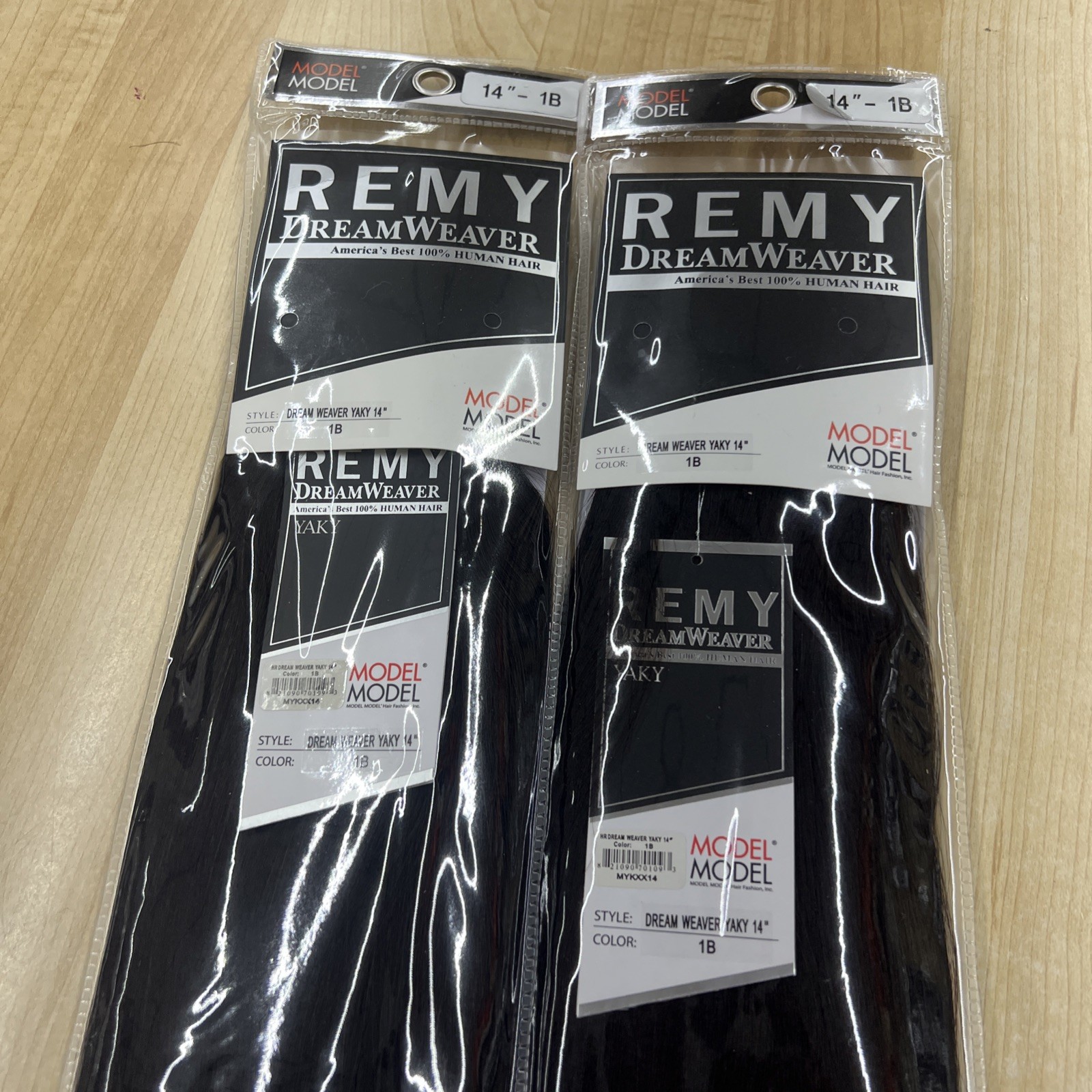 Dream Weaver 100% Human Hair Yaky 14”inch 2 Pack Deals Number 1b off black