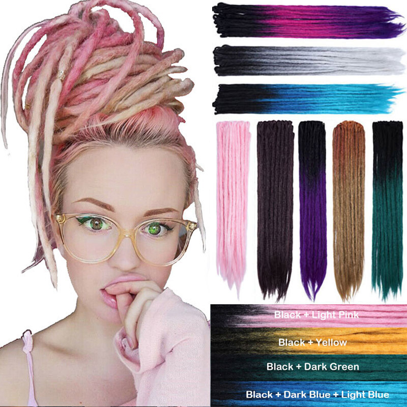 Afro Reggae Faux Locs Crochet Braid Hair Extensions Long Dread Lock Dreadlocks