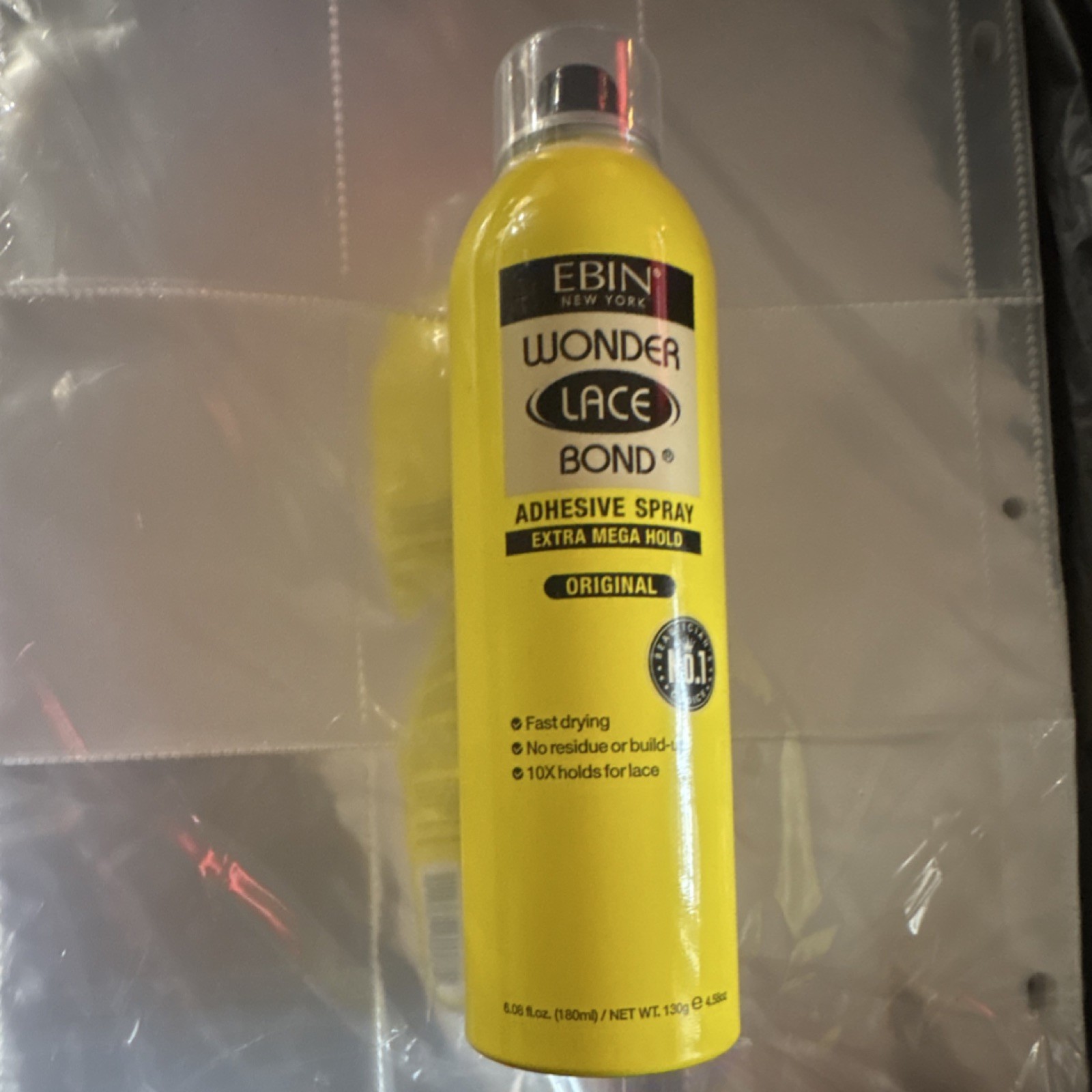 EBIN Wonder Lace Bond Adhesive Spray Fast Drying 10X Hold No Residue