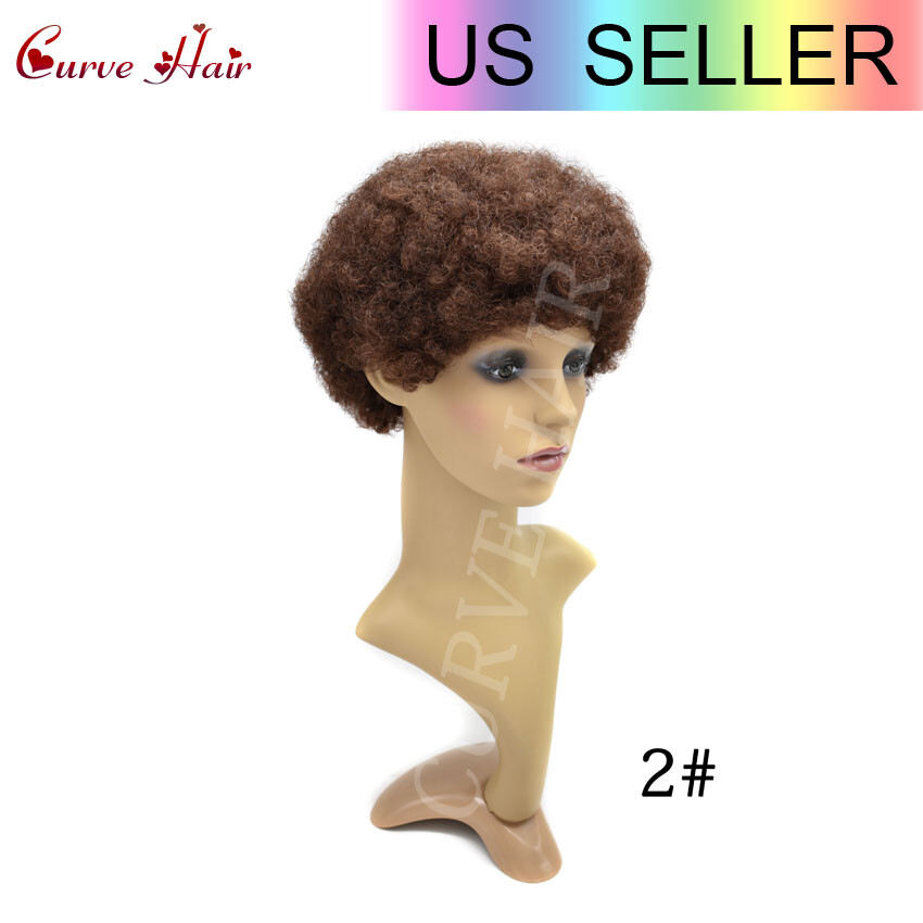 Short Afro Wig Human Hair Afro Kinky Curly Wig for Black Women Natural Brazilian