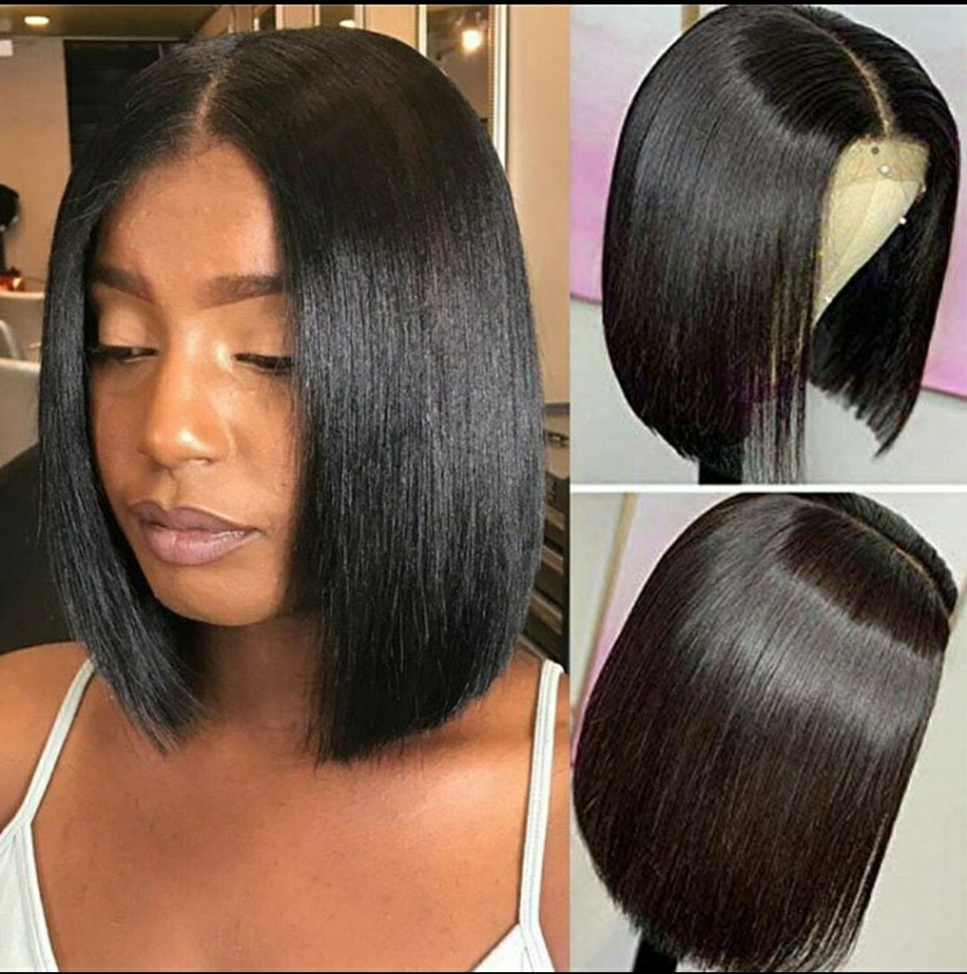 Human Hair Bob Wigs 4×4 Lace Closure Wig Short Wigs 10 Inches