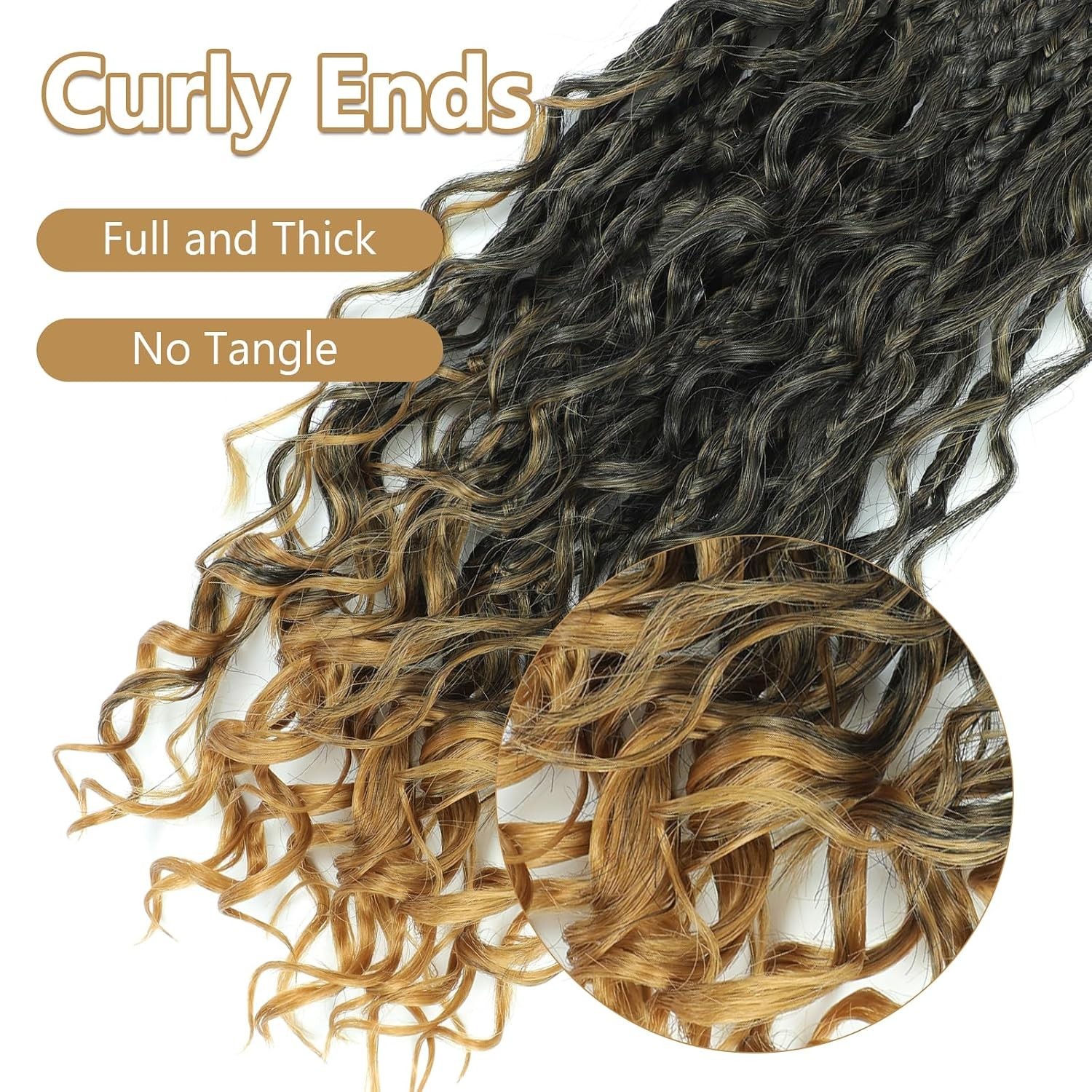 Tight & Silky Goddess Box Braids Crochet Hair – 8 Packs