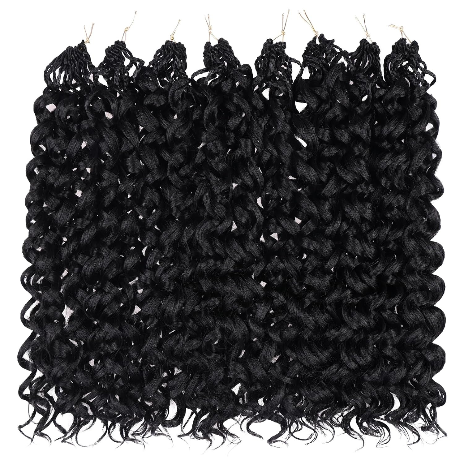 Gogo Curl Crochet Hair 10 Inch 8 Packs Black Ocean Wave Crochet Hair Pre Looped