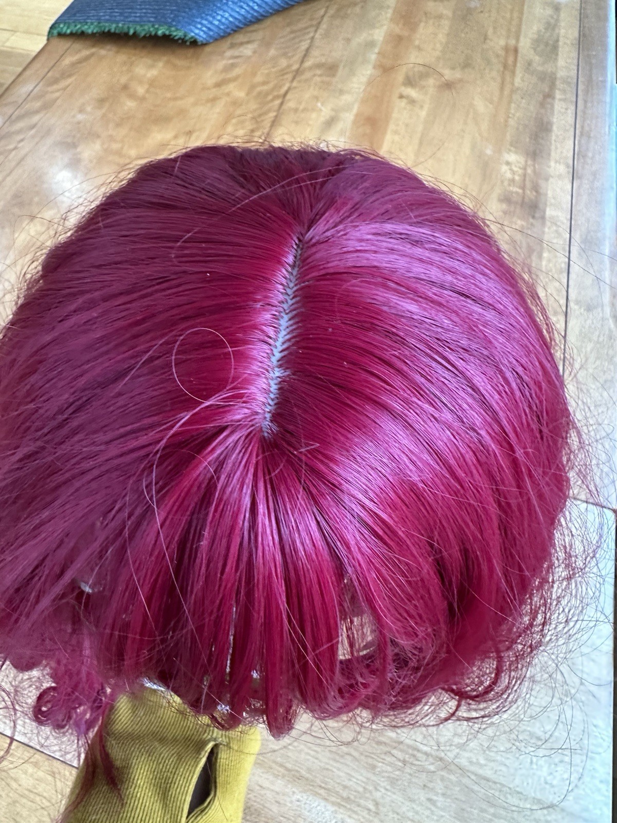 Magenta Pink Wefted Wig Bangs Wavy Hair Bob Cut Cosplay or Just for Fun!