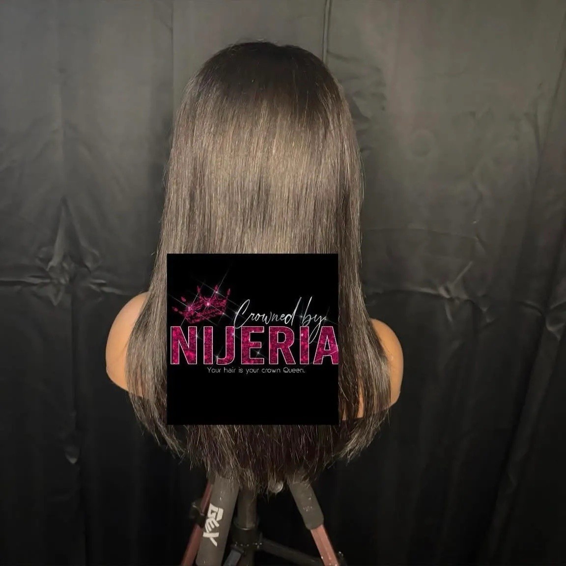 18inch Straight Middle Part Jet Black 100% Human Hair 4×4 inch Lace Closure Wig