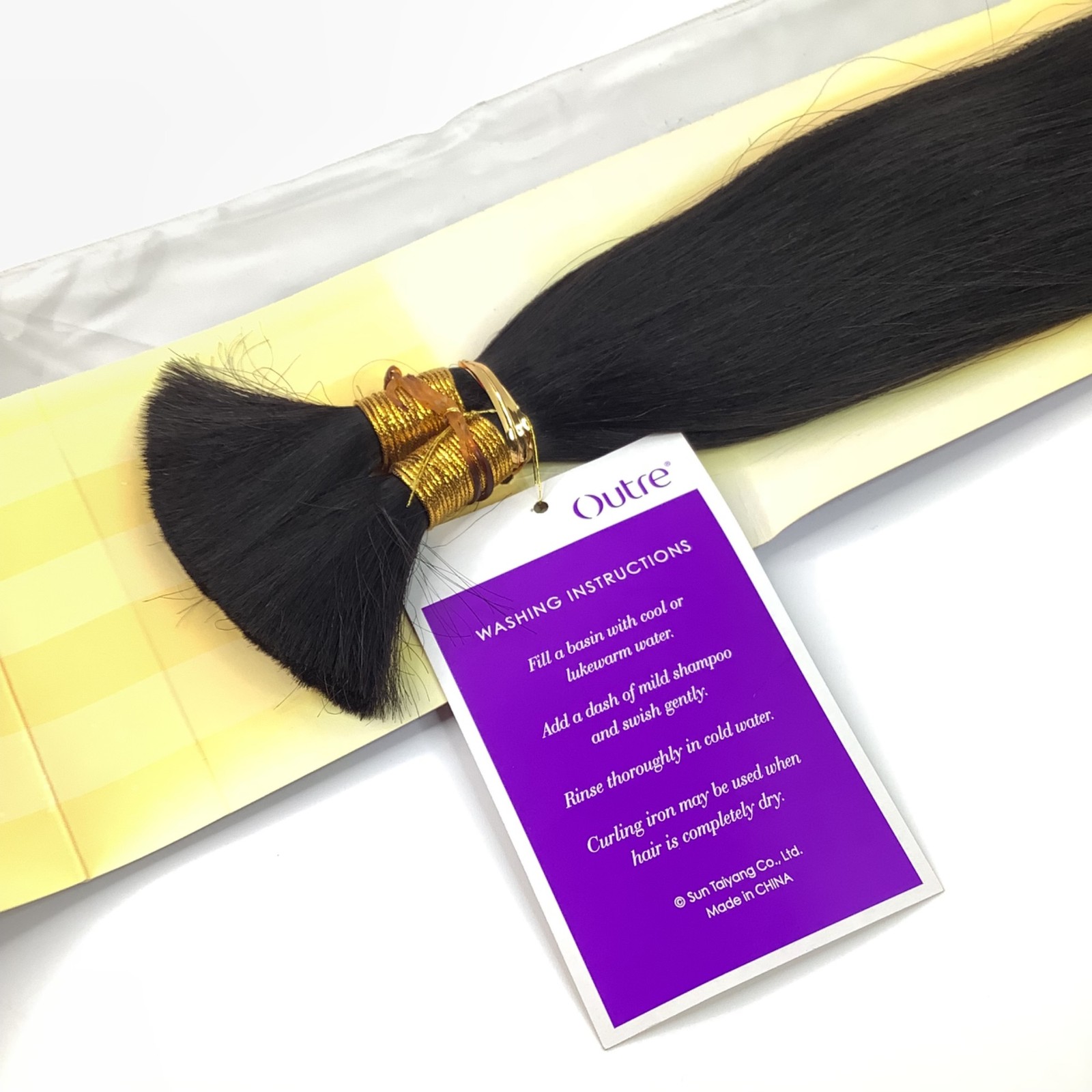 Outre Premium New Yaki 100% Human Hair Braiding 1B Off Black Straight Micro