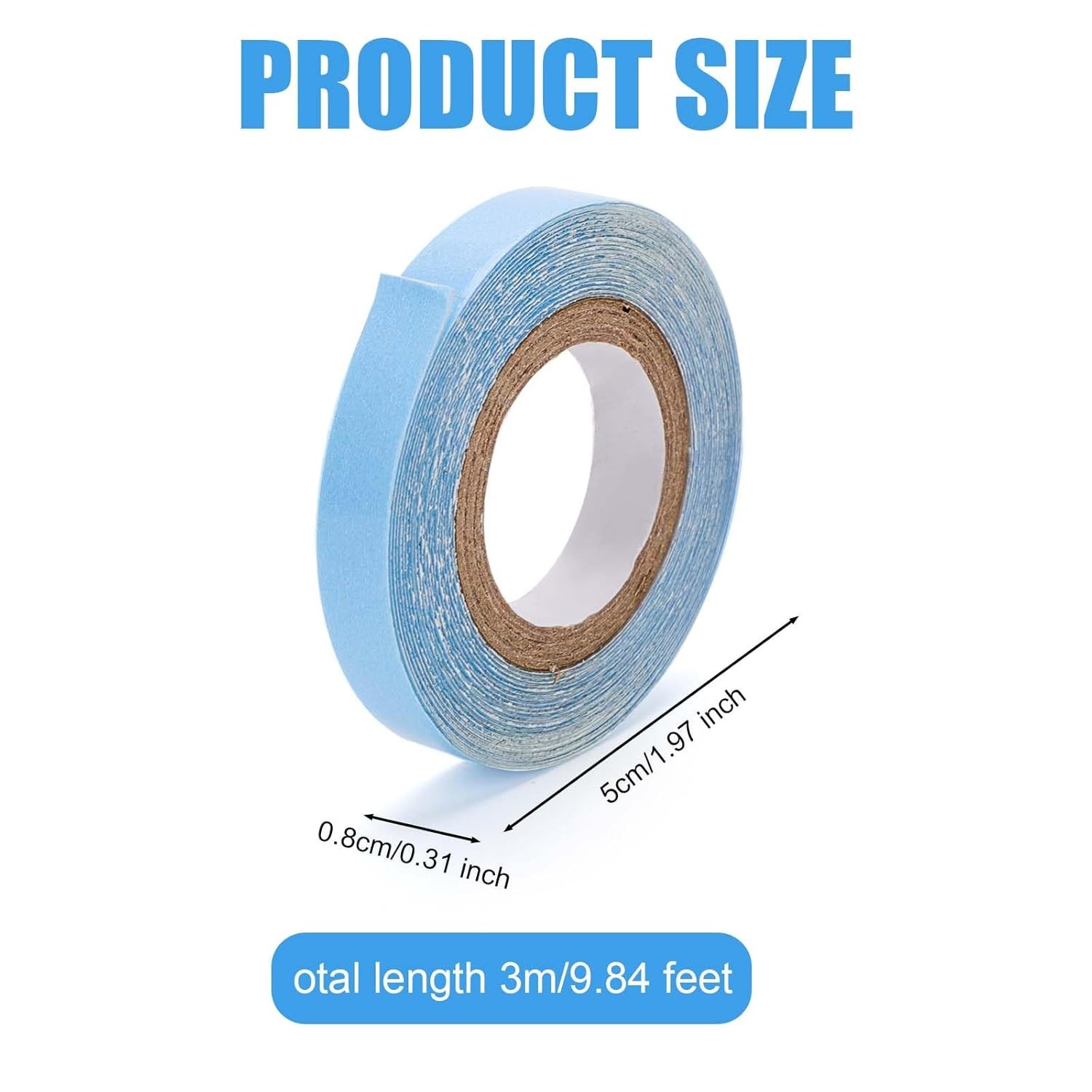 2 Rolls Hair Extension Tape, 9.84 Feet Hair Wig Tape Double Sided Adhesive Tape