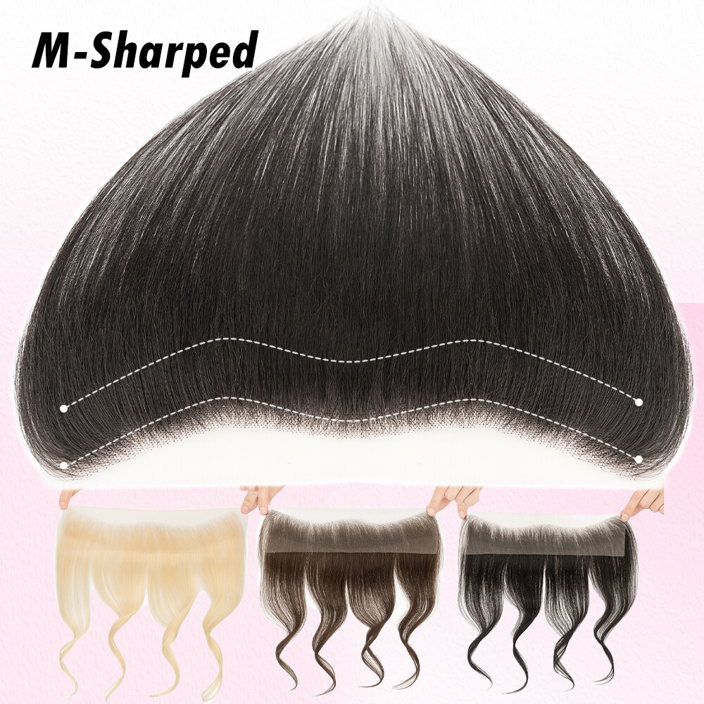 Receding Hairline Full Lace Cover Up 100% Remy Human Hair Patches Pieces Topper