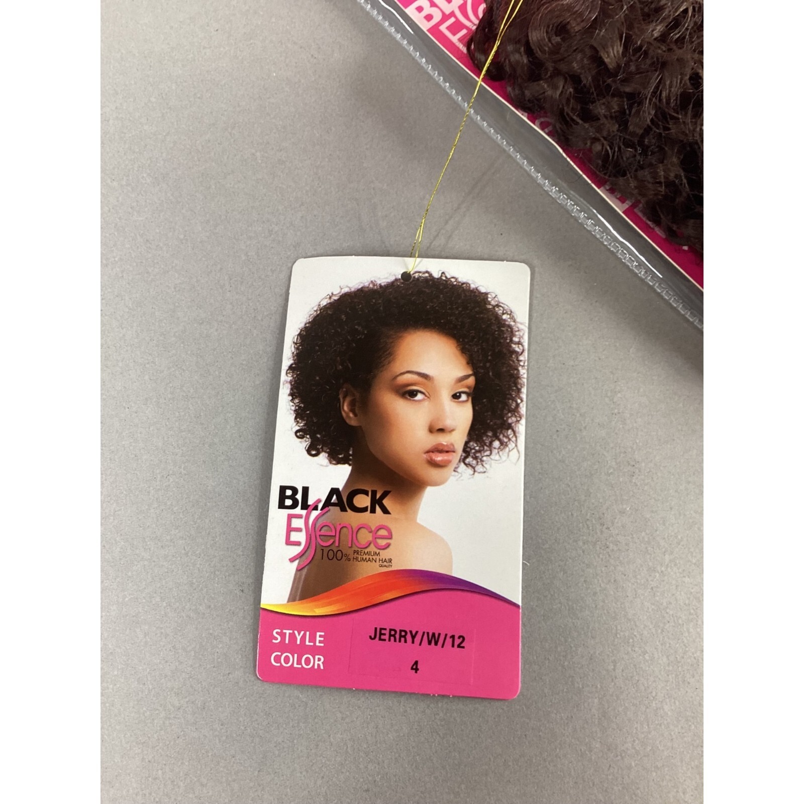12″ Short Jerry Curl Color #4 Dark Brown Blended Hair Extensions Track Black Es