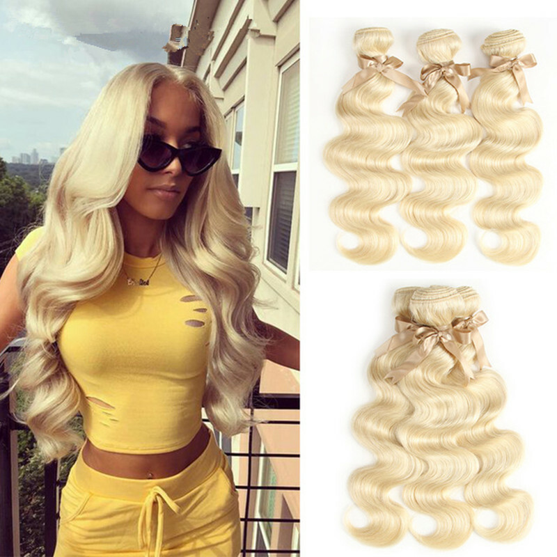 Sew in Blonde Bundle 100% Unprocessed Brazilian Human Hair Weft Weave Extensions
