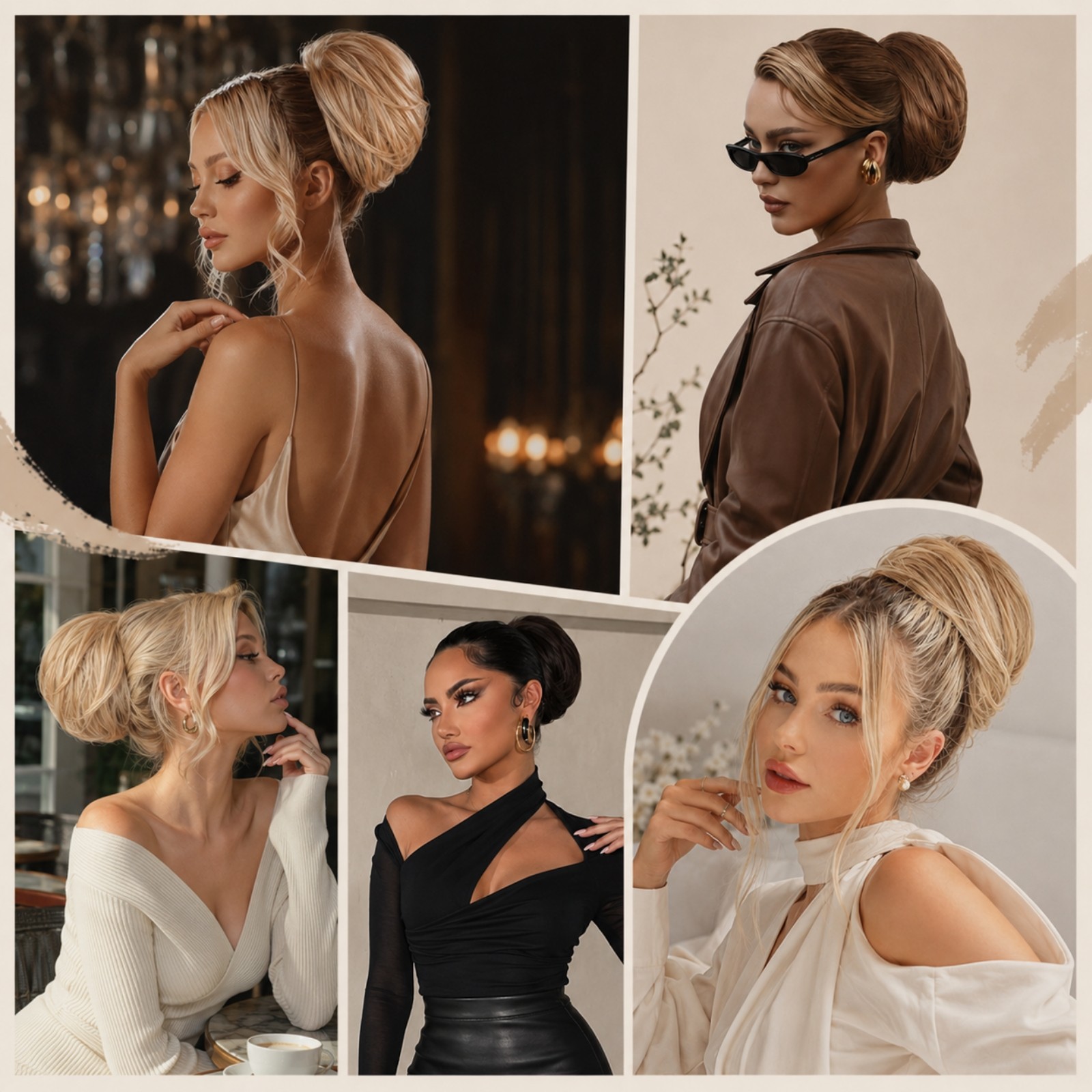 Elegant Ponytail Bun Hair Chignon with Comb Clip Updo Drawstring Hair Extensions