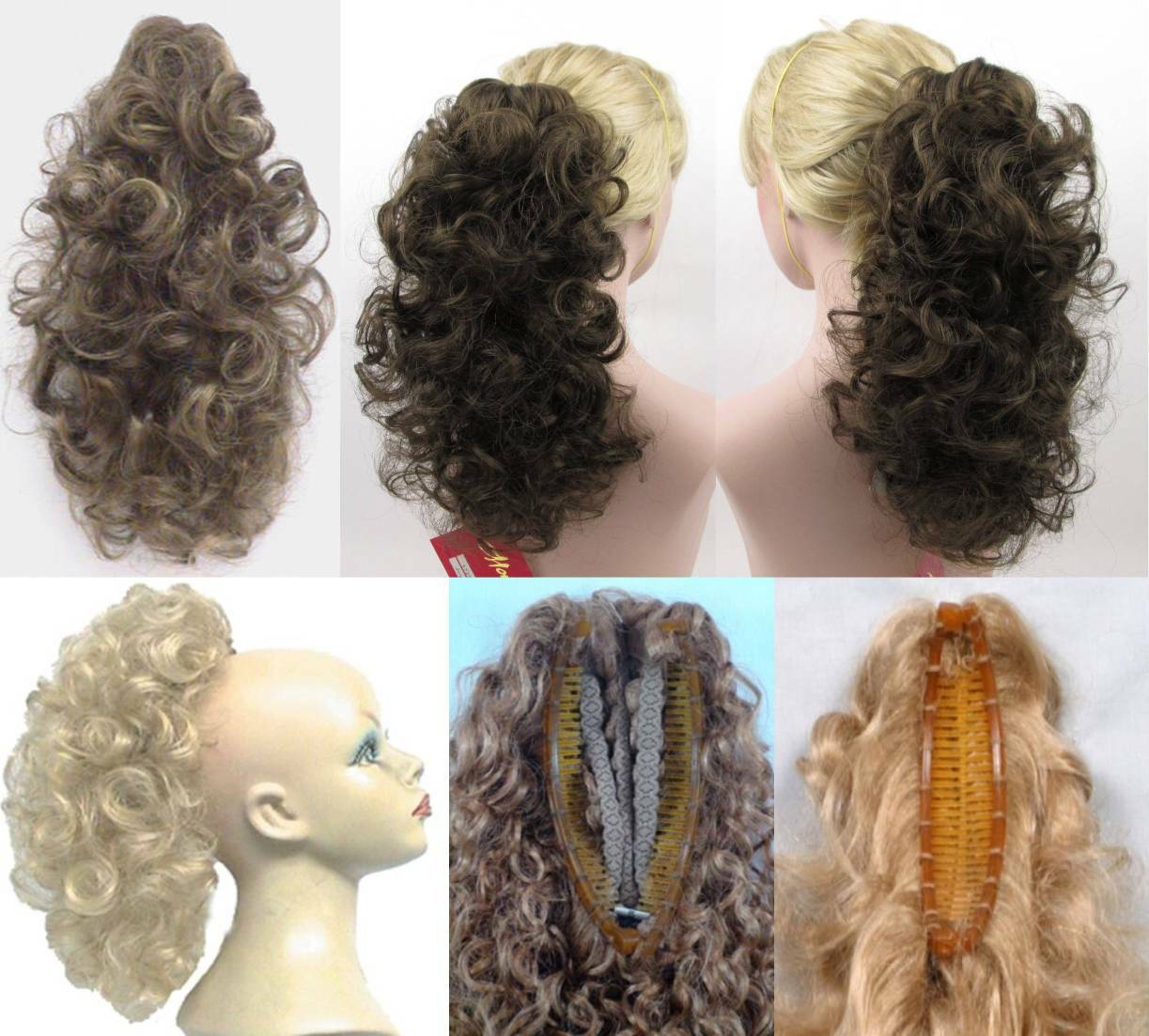 12″ LONG LOOSE NATURAL CURLS CURLY HAIR PONYTAIL HAIRPIECE BANANA CLIP JOY