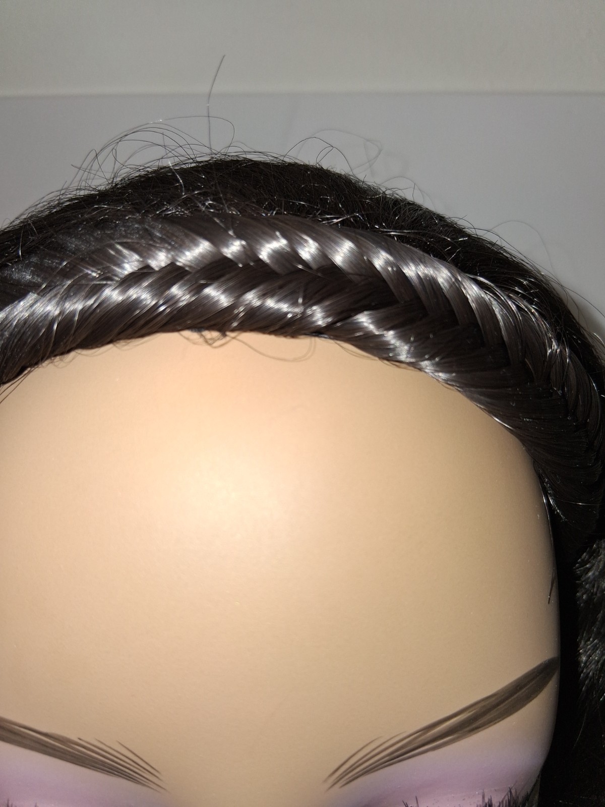 Paula Young Wavy 1B Wig Braided Beachy Headband Synthetic Classic Cap Clip-In