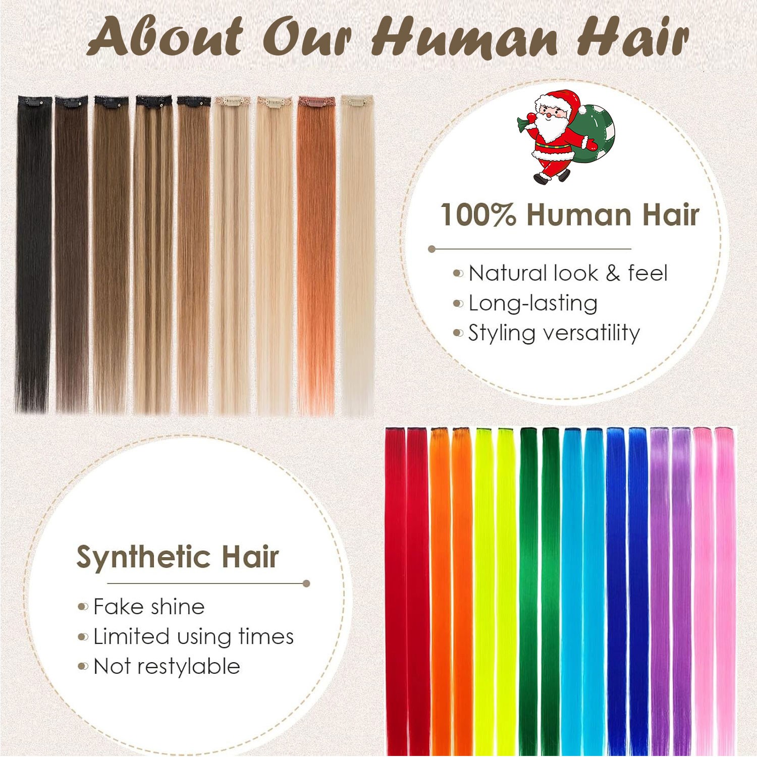 Lace Weft 6Pieces Clip in 100% Remy Human Hair Extensions Real Hair Half Head US