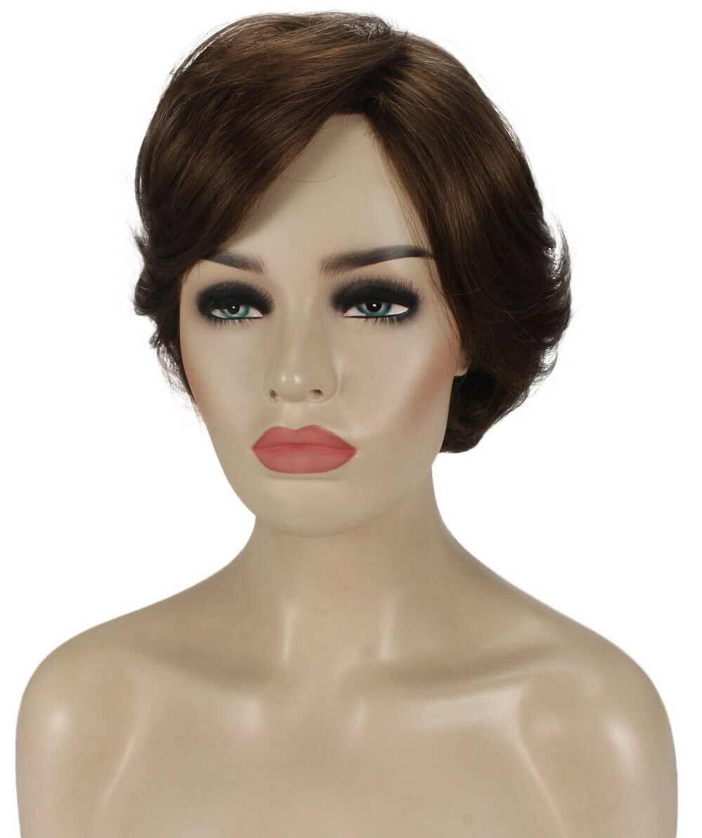 Lana – Straight Kanekalon Synthetic Fiber Full Wig, 3.25 – 6.5 in, Light Brown
