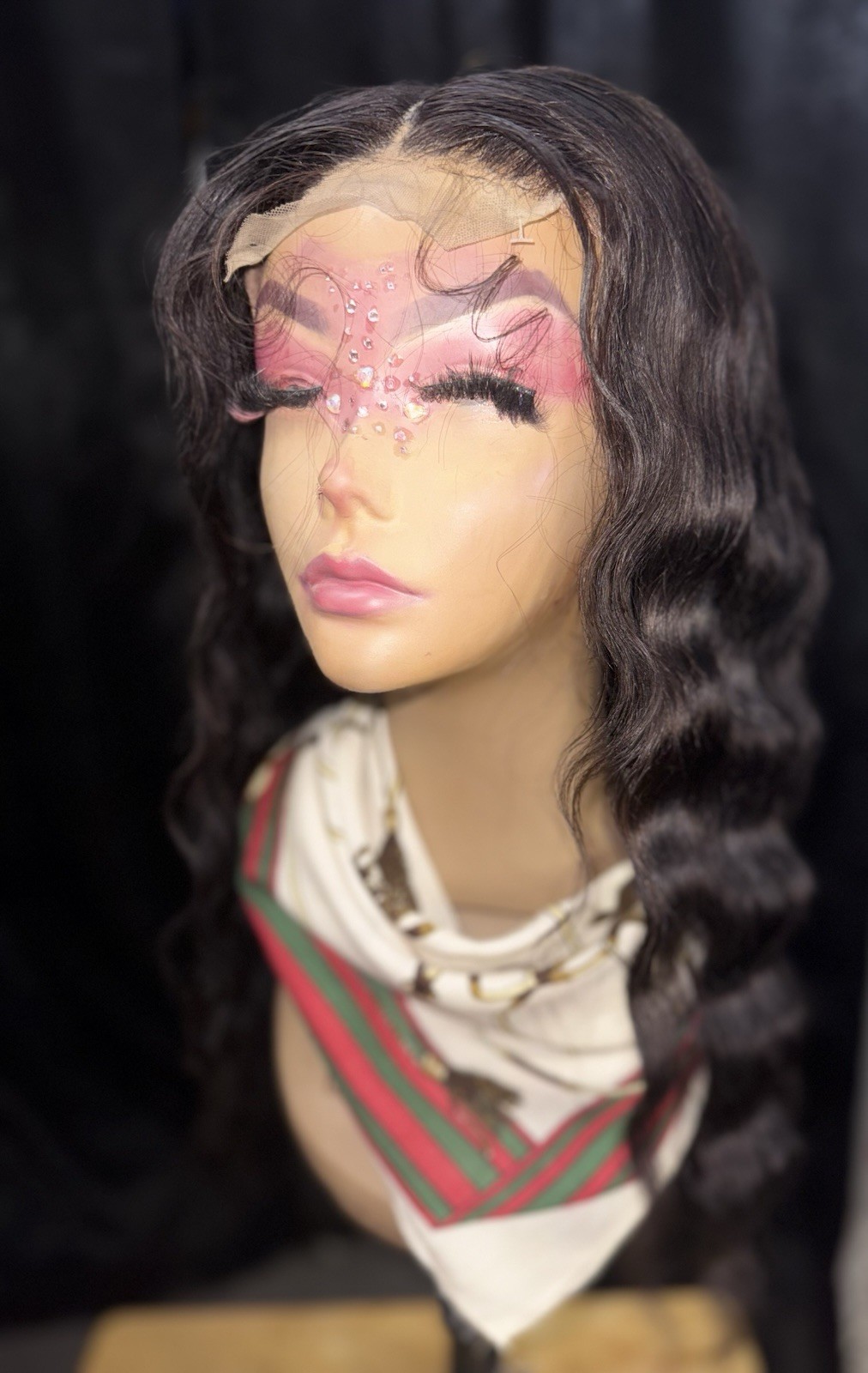 30” Deep Wave Custom Wig – 100% Human Hair – 4 Bundles + 4×4 Closure