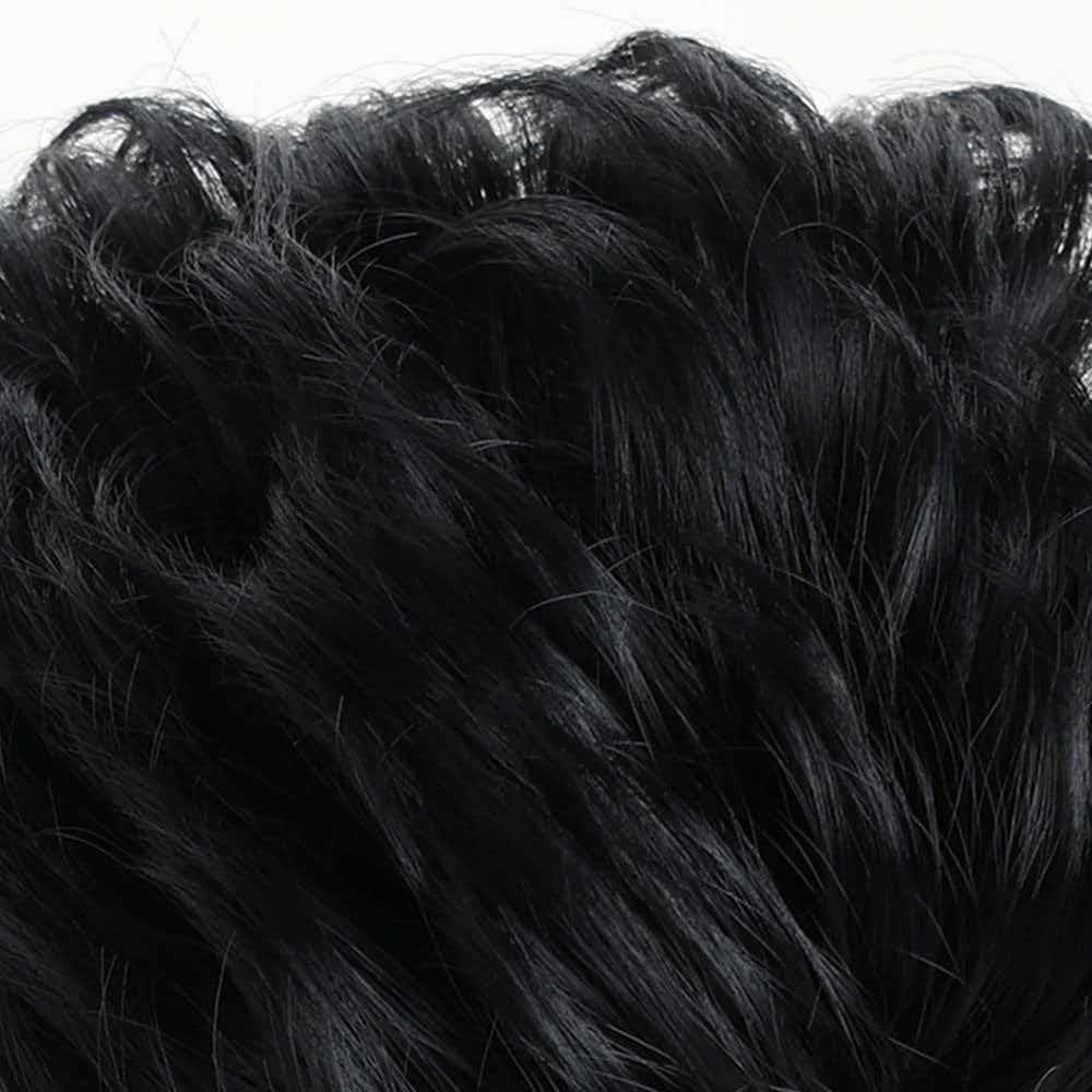 10in Black Pompadour Greaser Wig with Sideburns Full Heat Resistant Cosplay