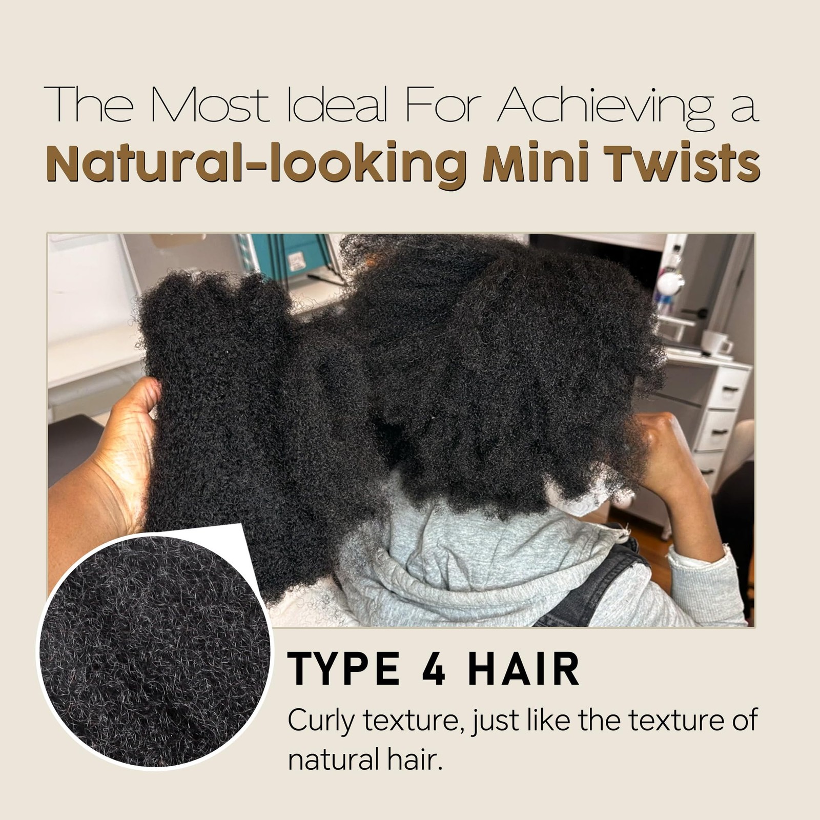Builson Afro Kinkys Bulk Human Hair -100 Real Human Hair For Mini Twist
