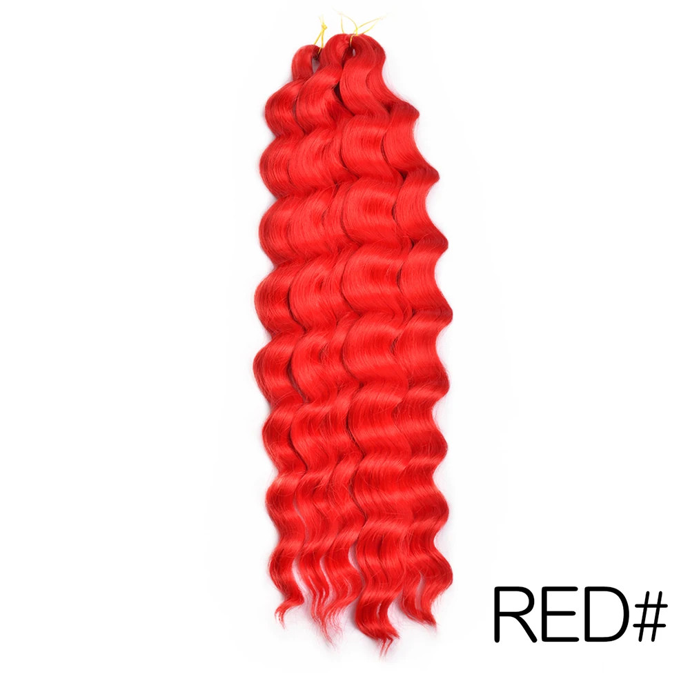24 Inch Ombre Synthetic Anna Curl Water Wave Twist Crochet Hair Afro Loose Deep