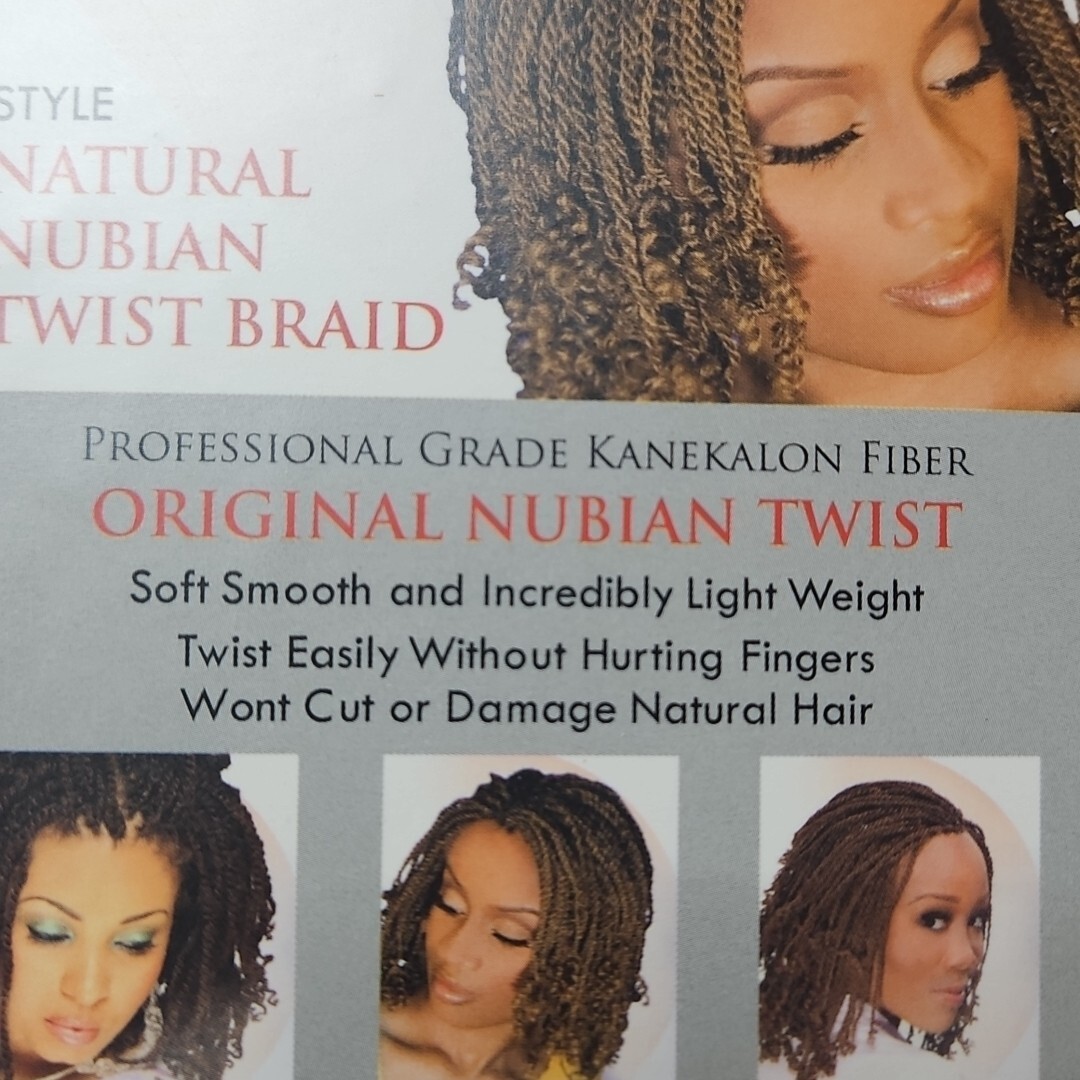 Original Natural Nubian Twist Braid 100% Kanekalon 2X BraidingHair Elastic Twist