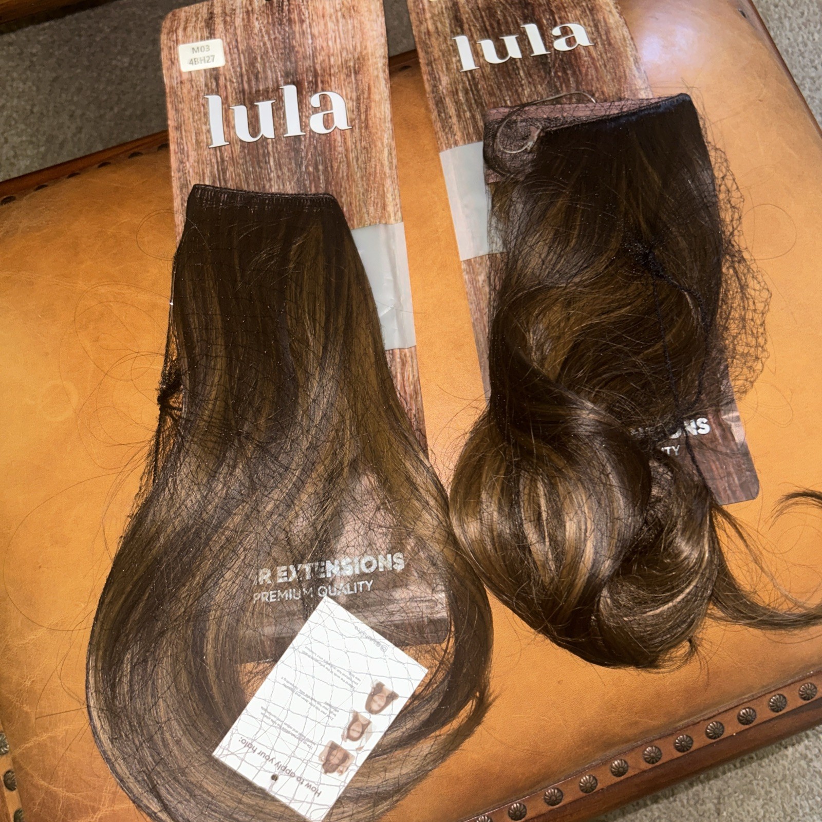 Lula Halo Hair Extensions Hair 18 And 22 Inch Straight And Wavy Adjustable.