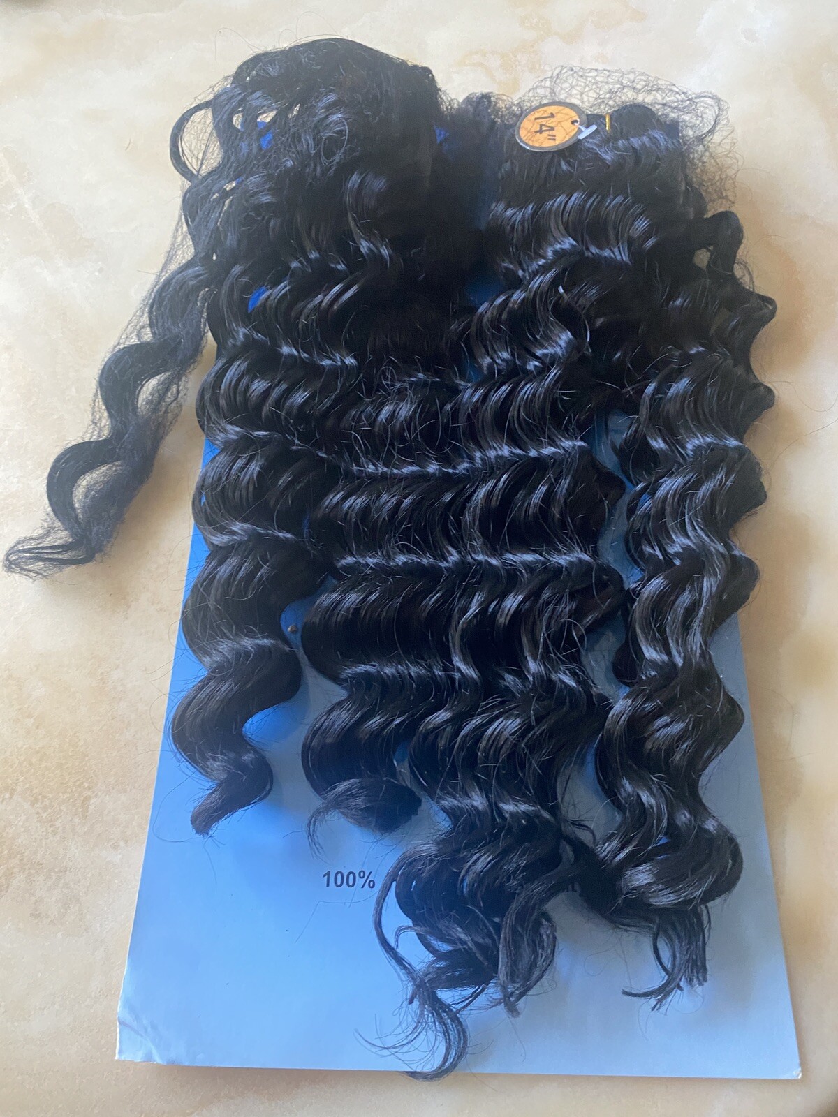 HAIRTREND SYNTETHIC HAIR ALL IN ONE DEEP WAVE 12 12 14 14 &”12 CLOSURE COLOR 1B