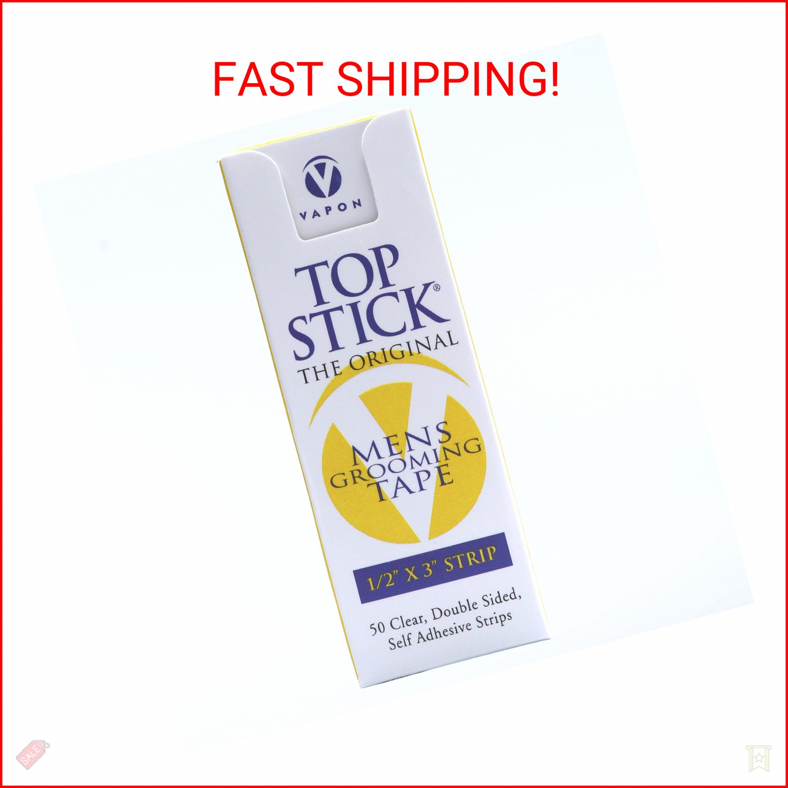 Vapon Topstick – The Original Men’s Grooming Tape – 50 Count 1/2″ x 3″ Double Si