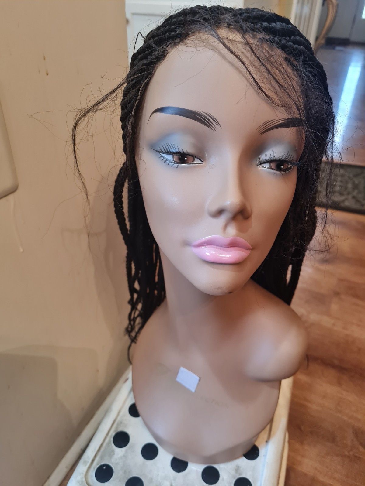 Braided Wig For Black Women Cornrow Braids Lace Front Synthetic Fiber