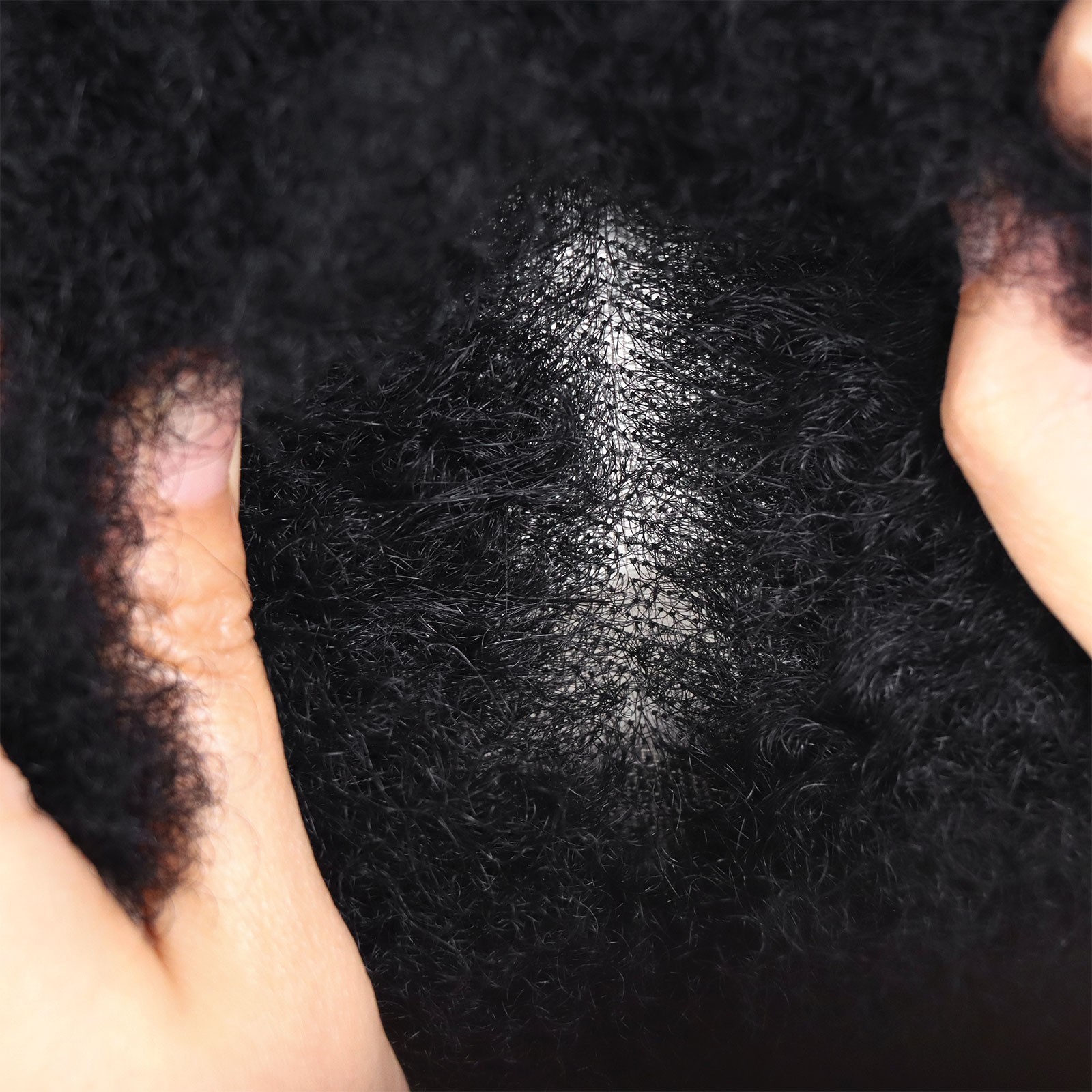 Full Lace Afro Curly Human Hair Mens Toupee 8×10 Hairpiece African American Wigs