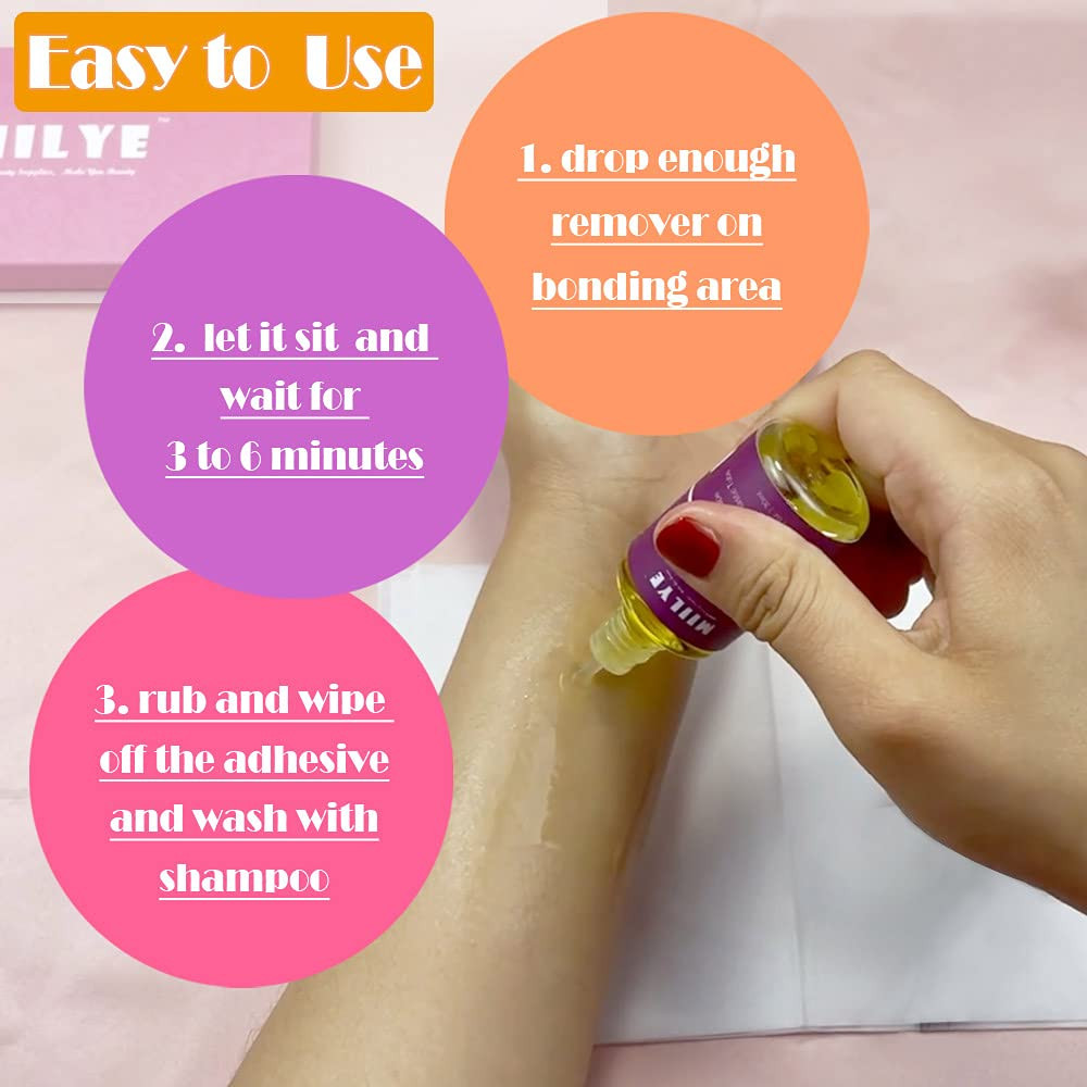 Wig Glue Remover X 2 Bottles, Tape in Hair Extensions Remover |Solvent for Ad…