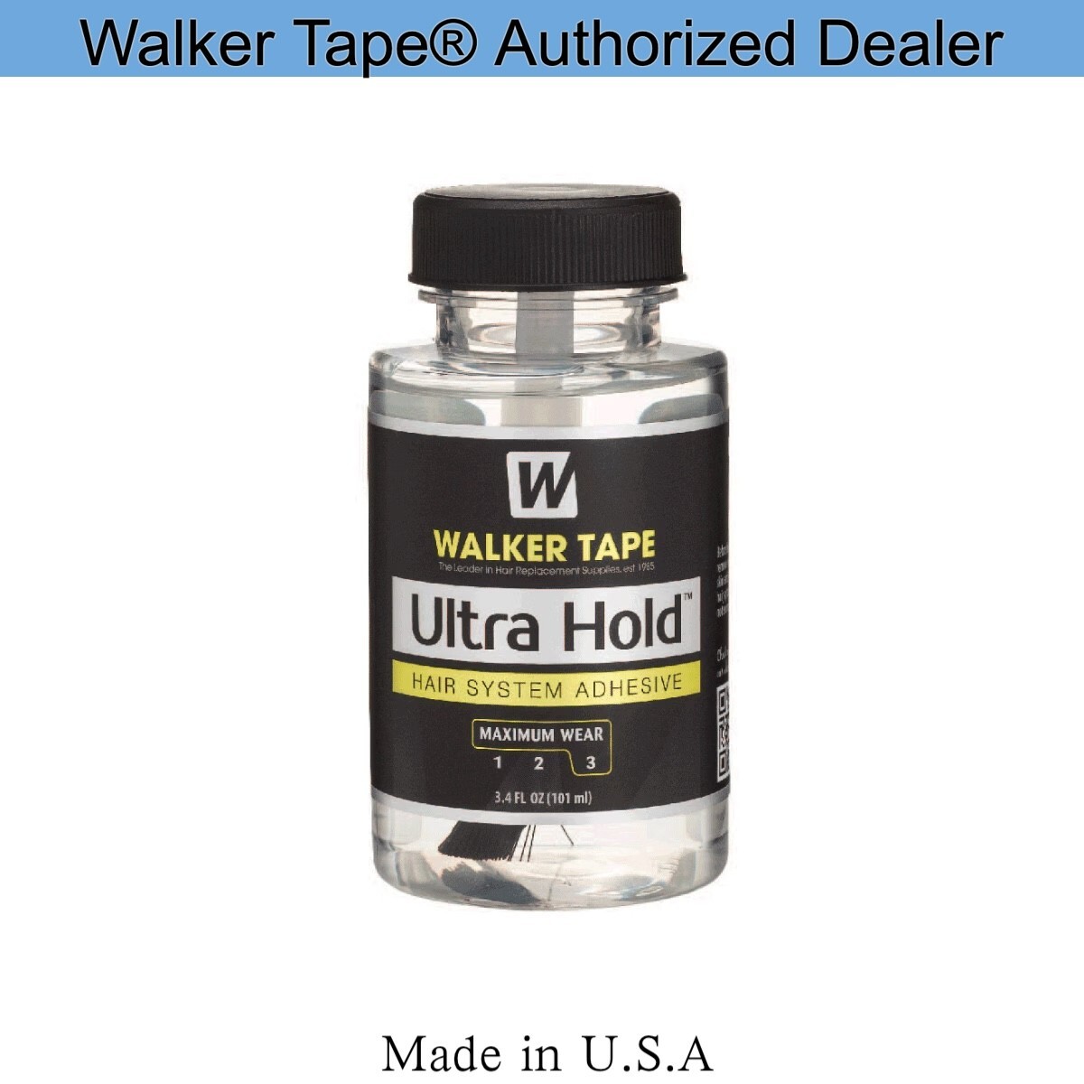 Walker Ultra Hold Glue, Wig Glue Adhesive for Securing Hair Extensions, 3.4oz