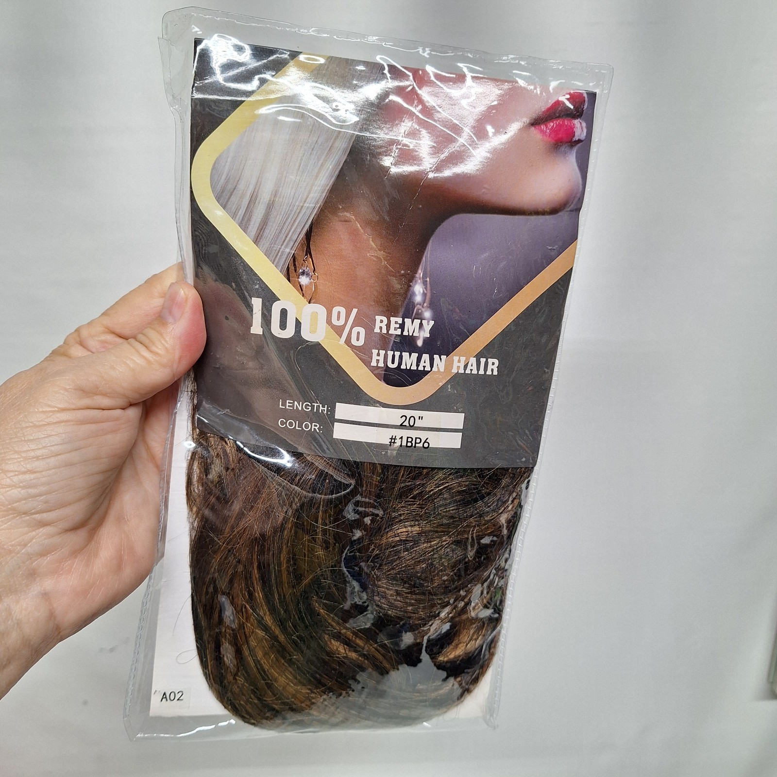 100% Remi Human Hair Clip In Extensions 20″ Color 1BP6 Brown