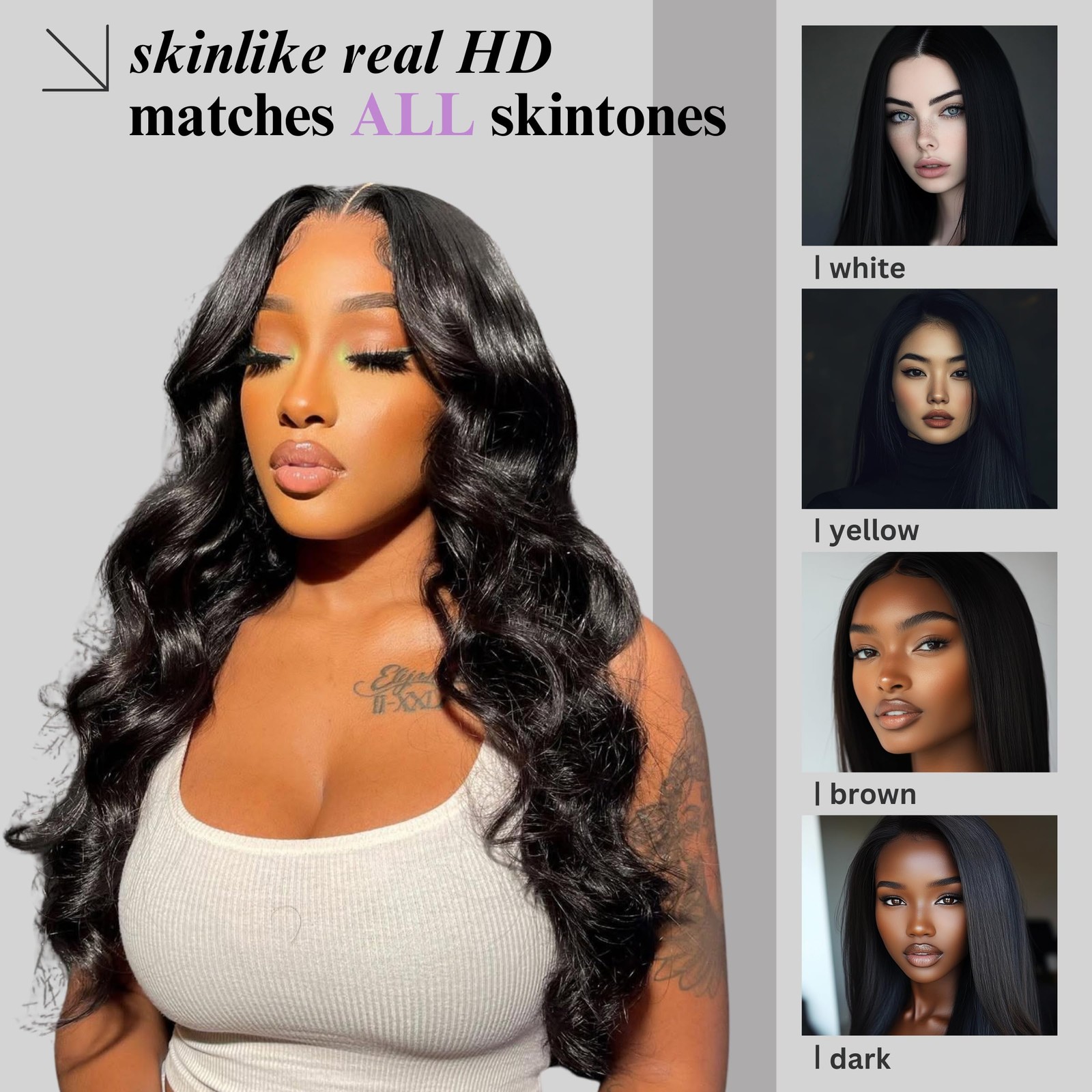 Vinovillo 2X6 Skinlike Real Hd Lace Closure Only Body Wave Ultra Thin Invisible